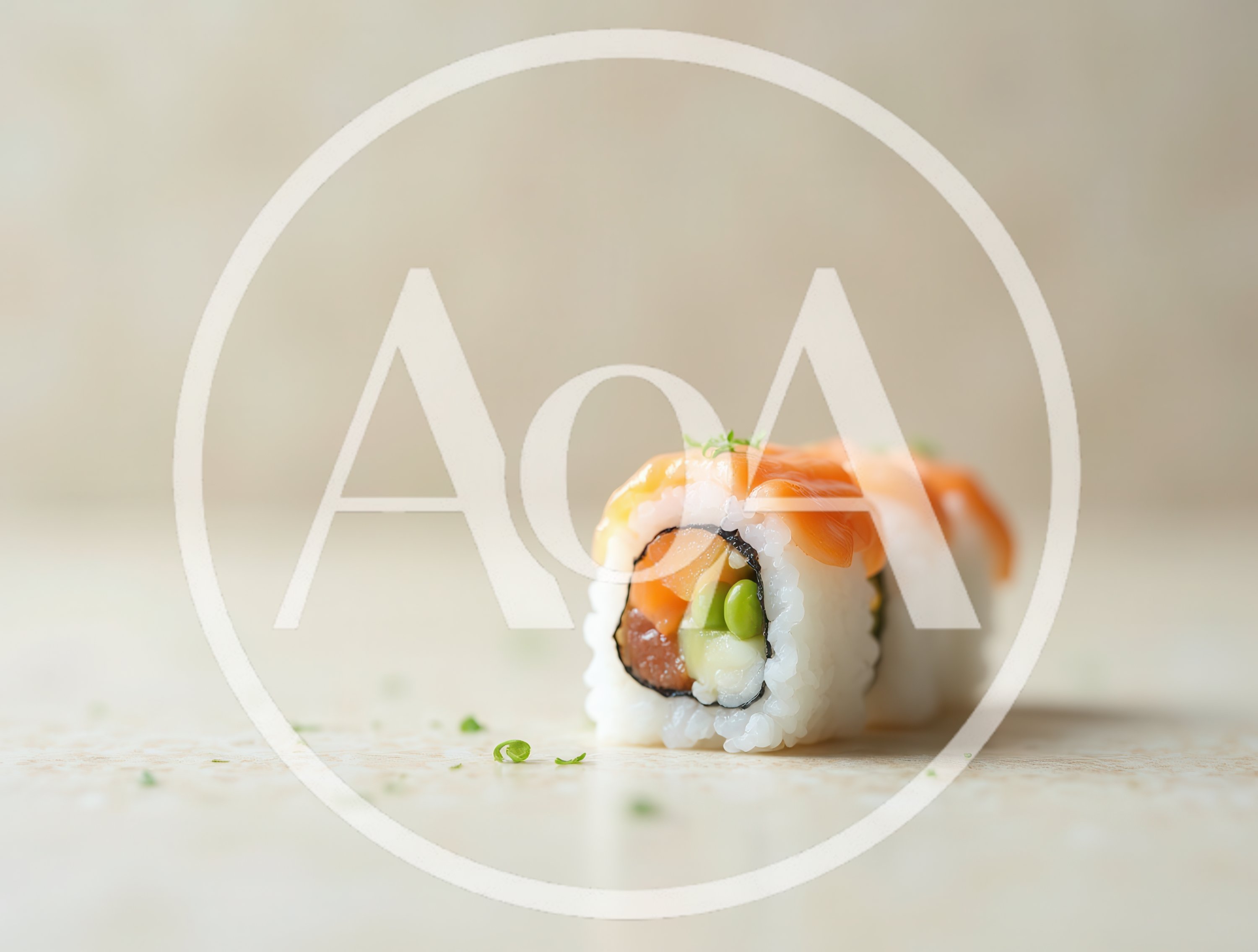 Fresh Salmon Sushi Roll on Textured Surface