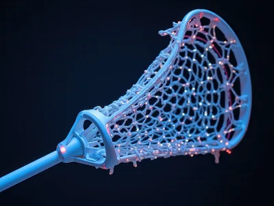 Glowing Lacrosse Stick With LED String Lights