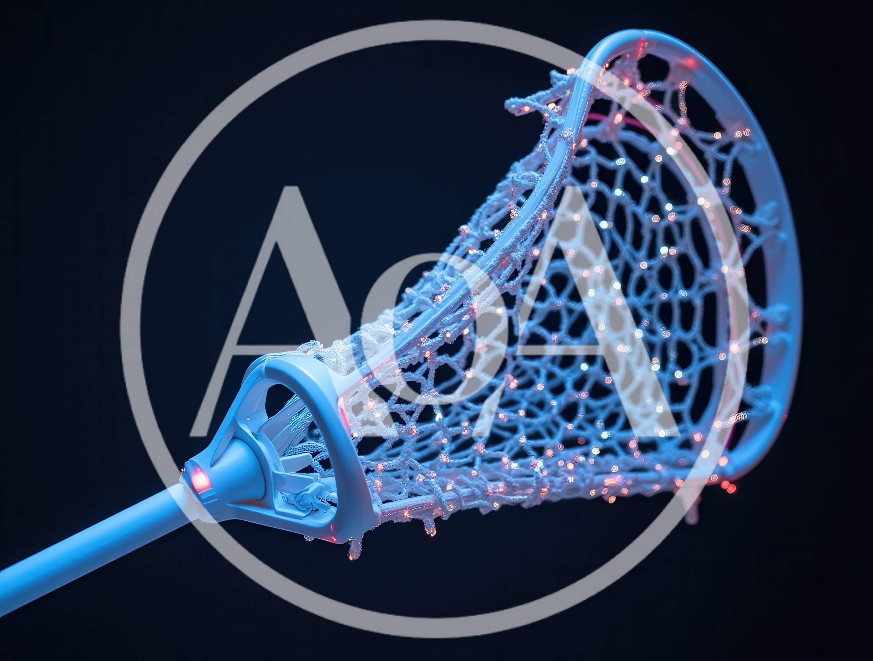 Glowing Lacrosse Stick With LED String Lights