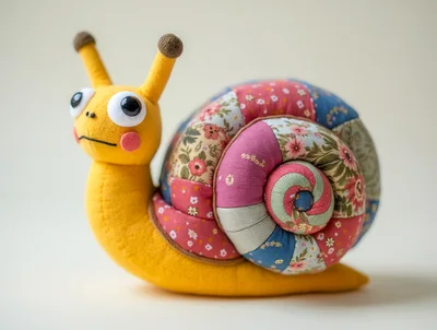 Handmade Fabric Snail Plush Toy