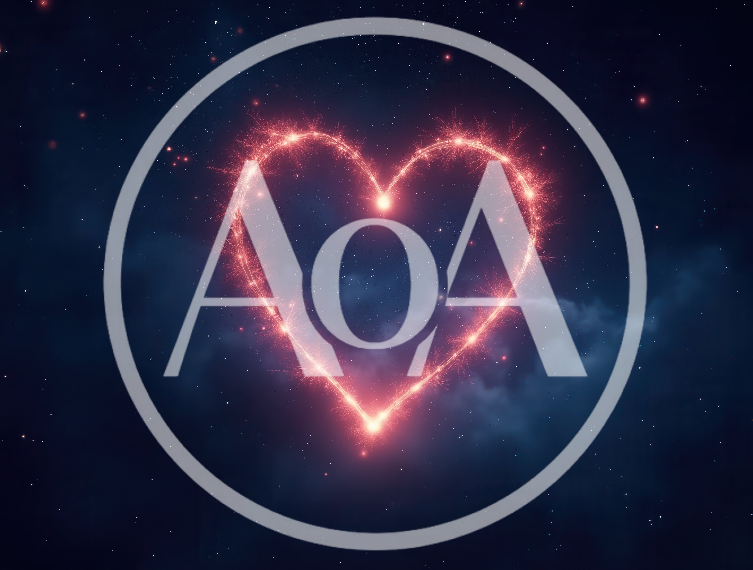 Glowing Sparkler Heart Shape Against Night Sky