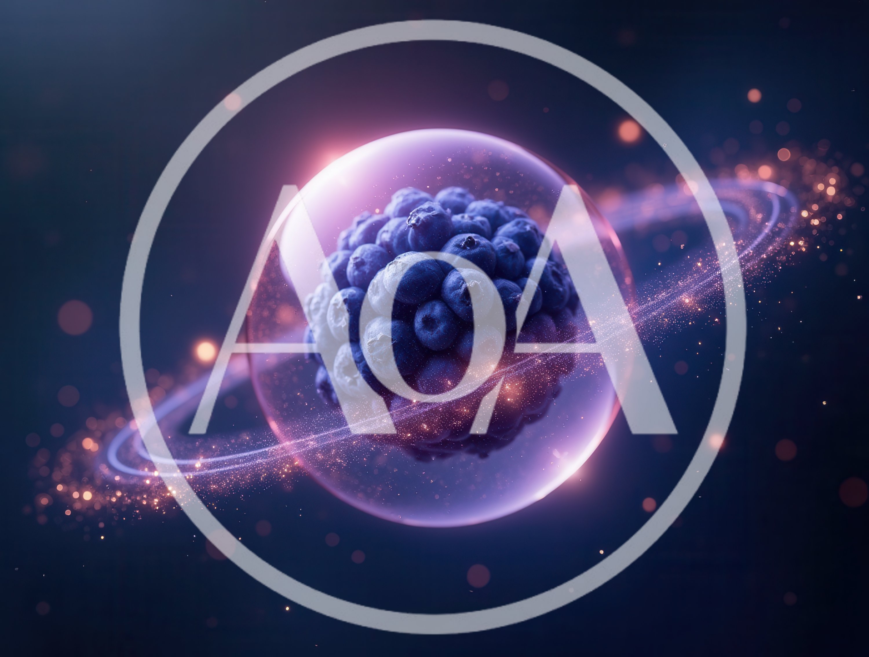 Blueberry Planet Floating In A Cosmic Bubble