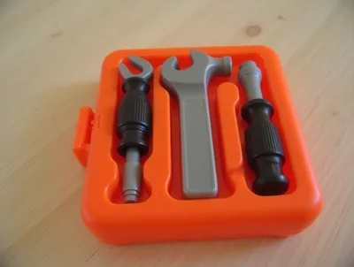 Toy Tool Set In Orange Plastic Case