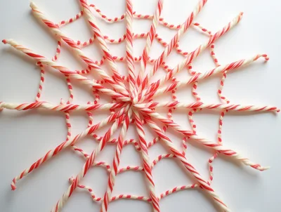 Candy Cane Web Design On White Background
