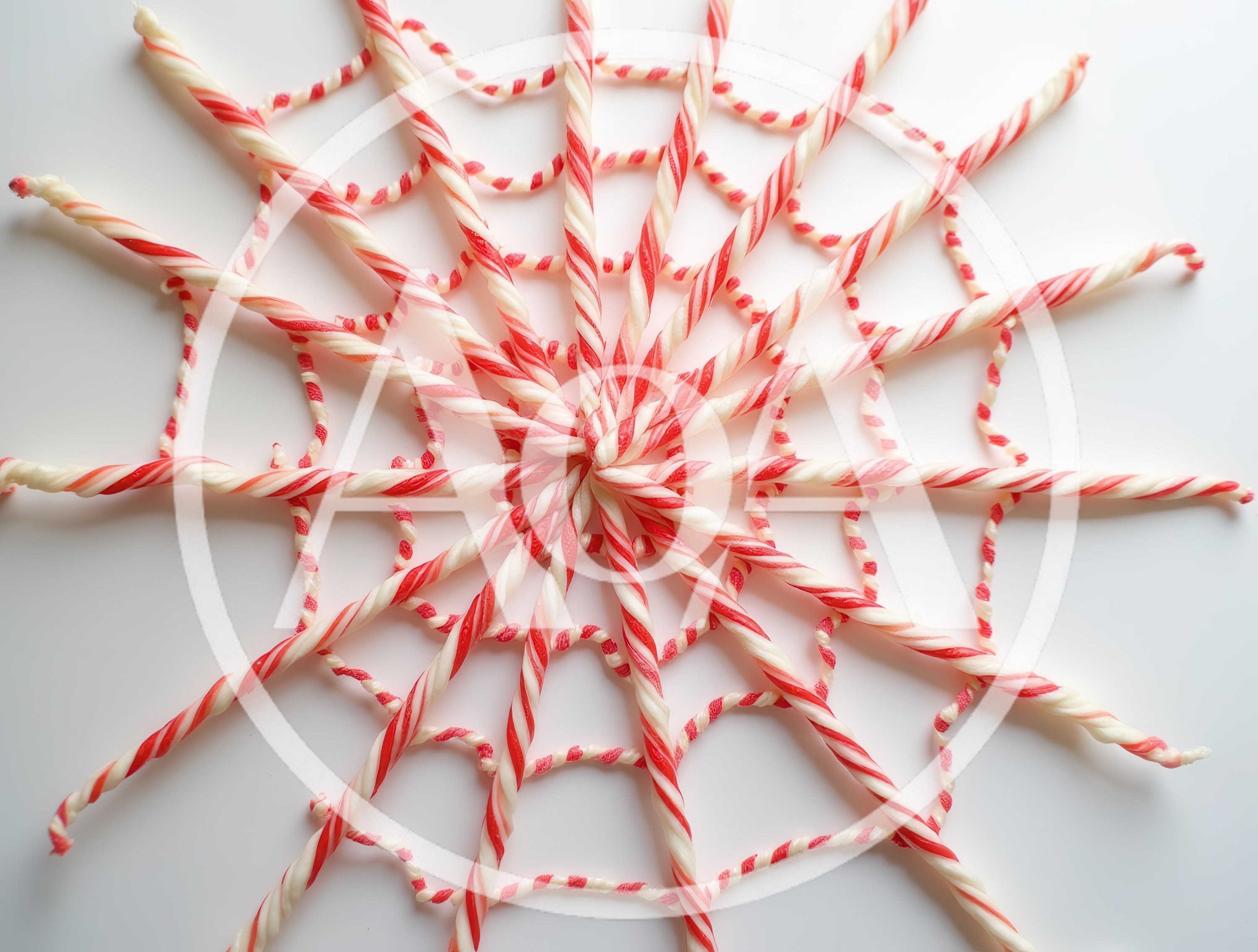 Candy Cane Web Design On White Background