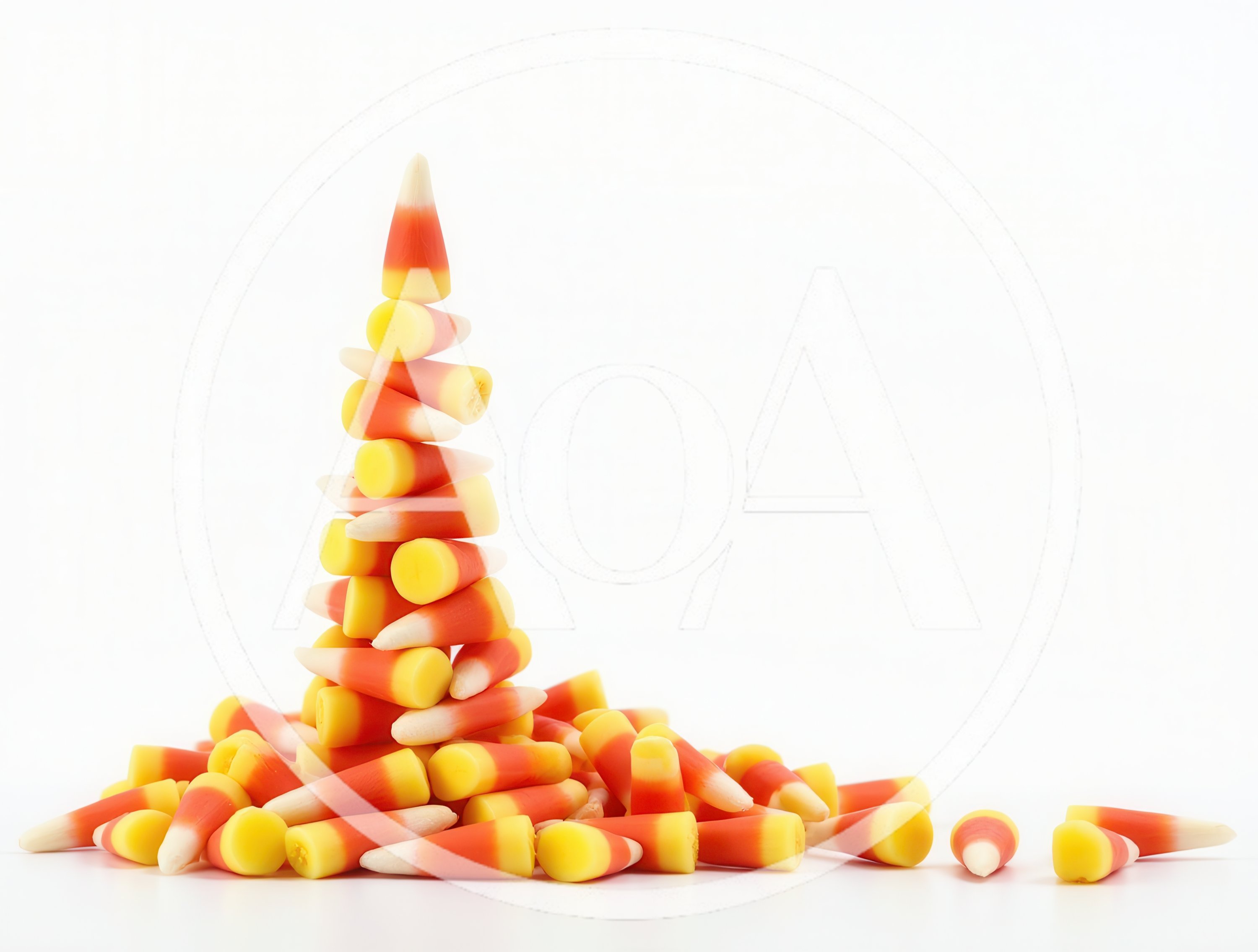 Candy Corn Stacked Into A Tower