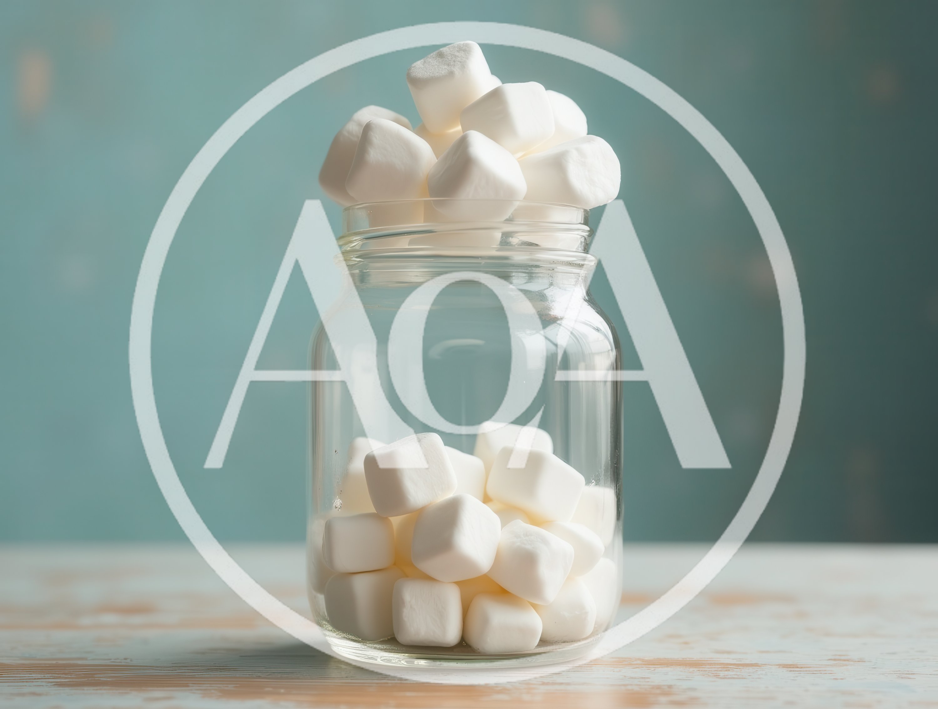Glass Jar Filled With White Marshmallows