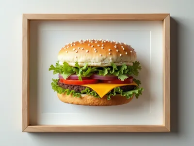 Framed Gourmet Cheeseburger Art Print