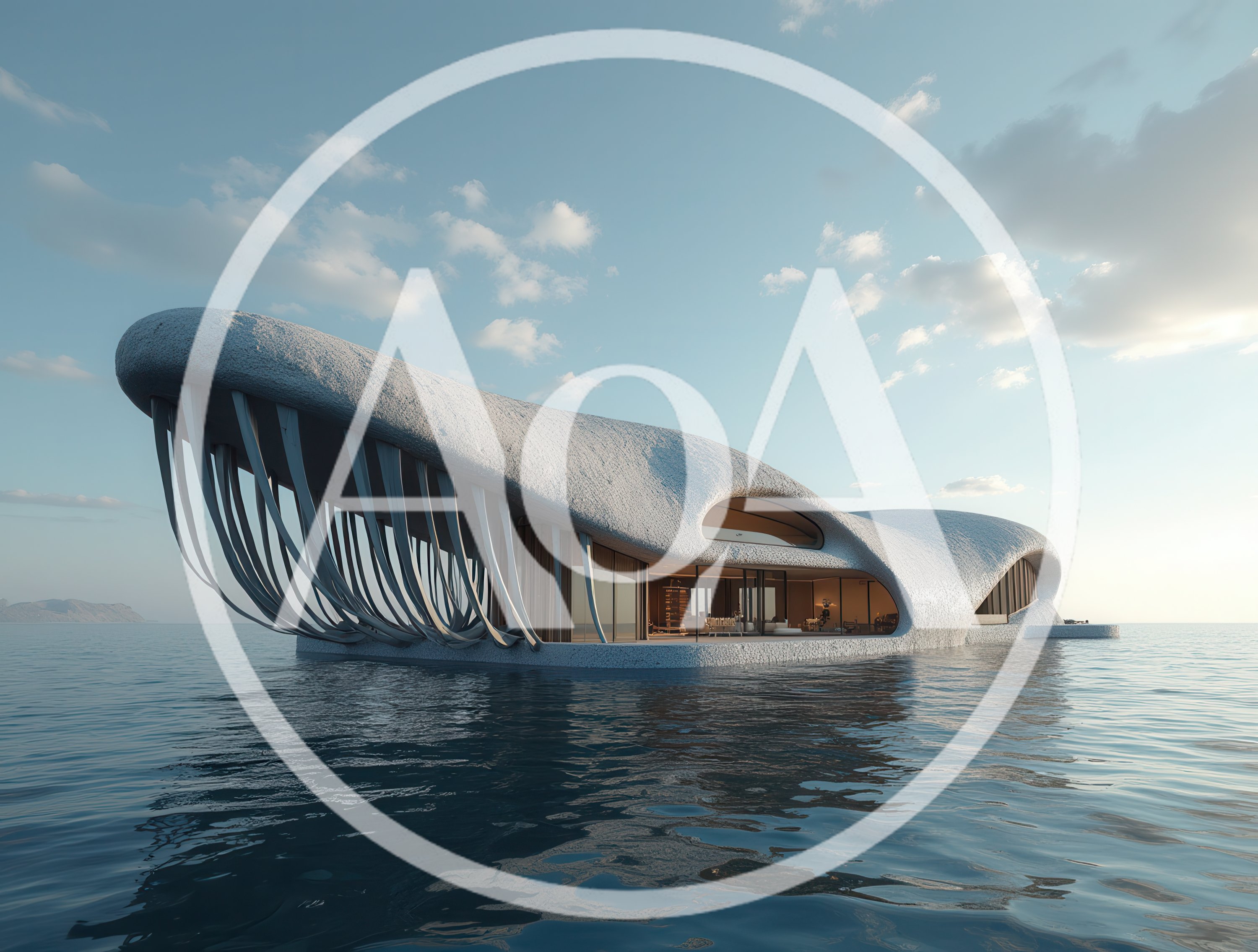 Futuristic Whale Shaped Floating Architectural Structure