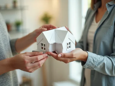 Couple Holding A Paper Model House
