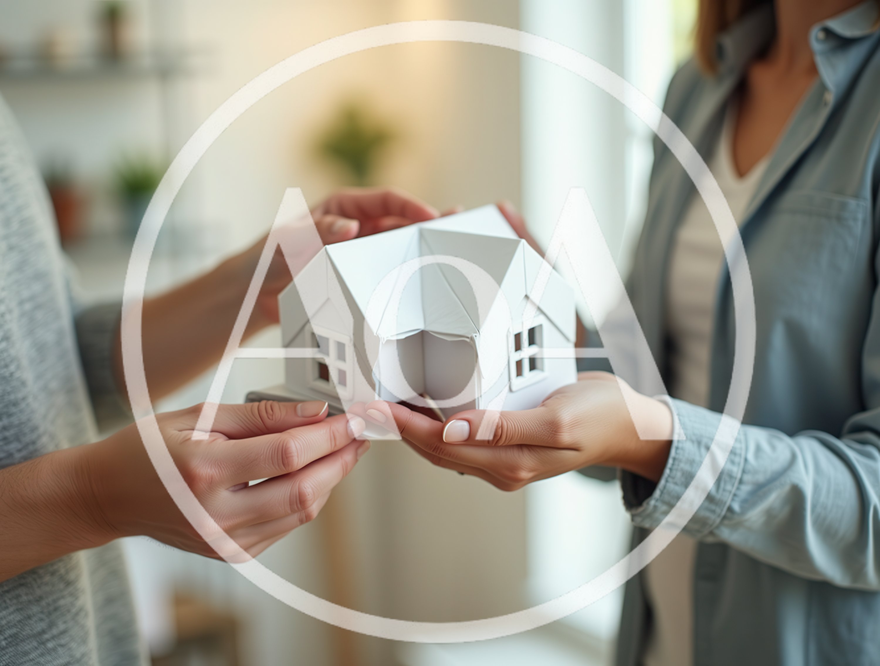 Couple Holding A Paper Model House