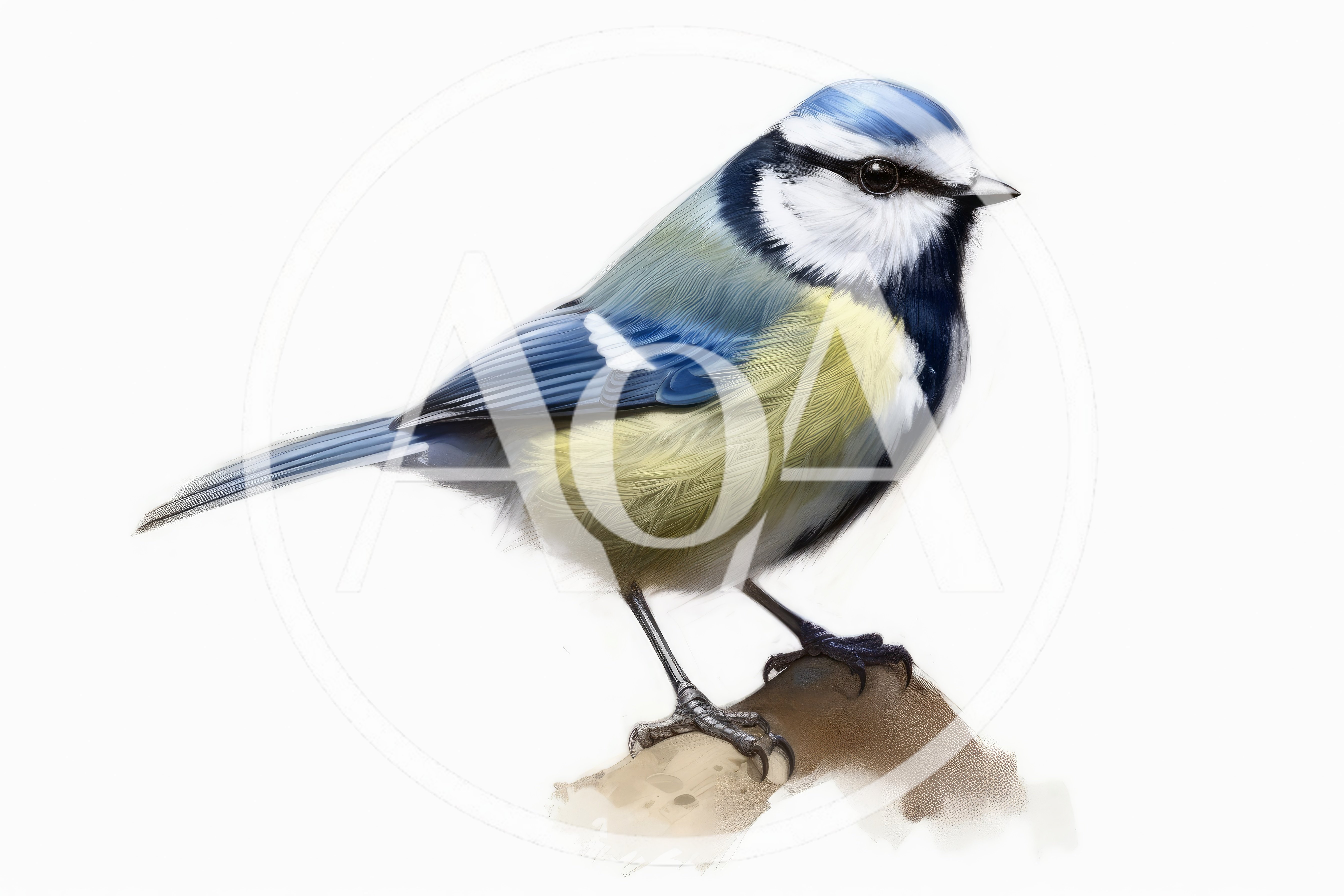 Eurasian Blue Tit Perched On A Branch