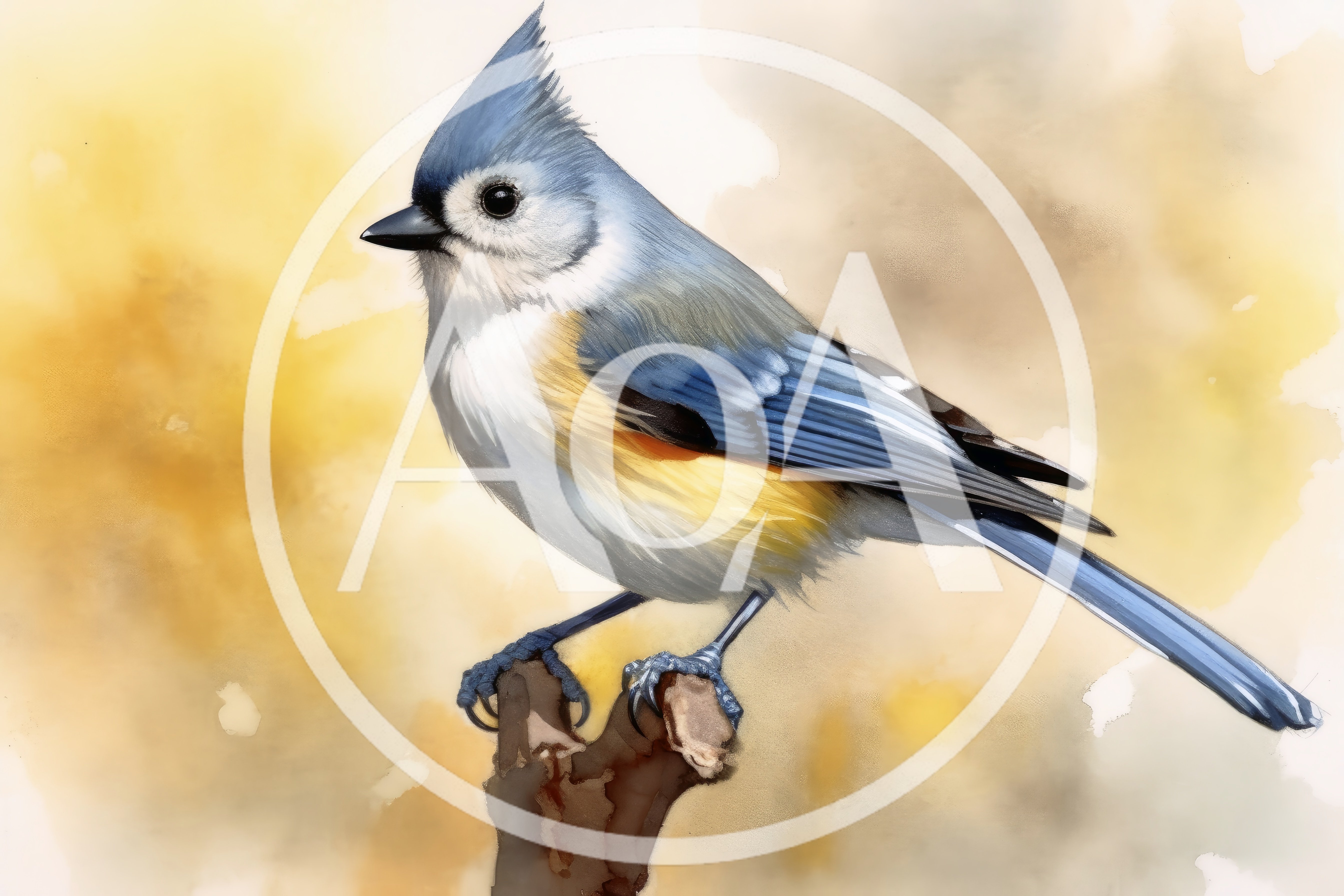 Tufted Titmouse Perched On A Branch