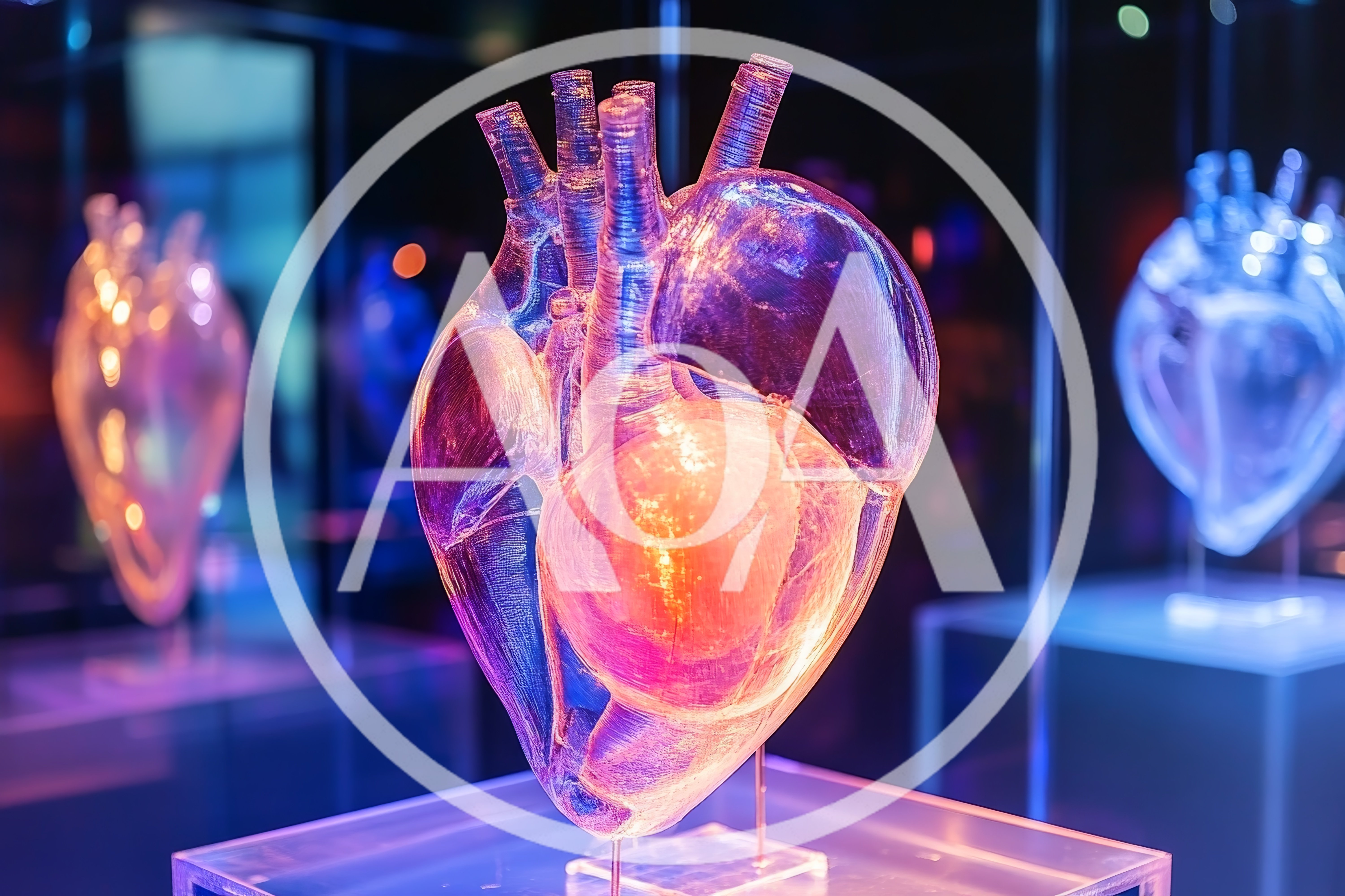 Transparent Anatomical Heart Model Displayed In Museum