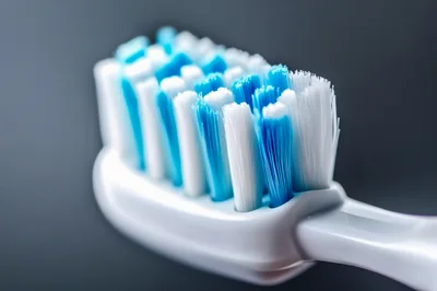 Close Up Of A Toothbrush Bristles