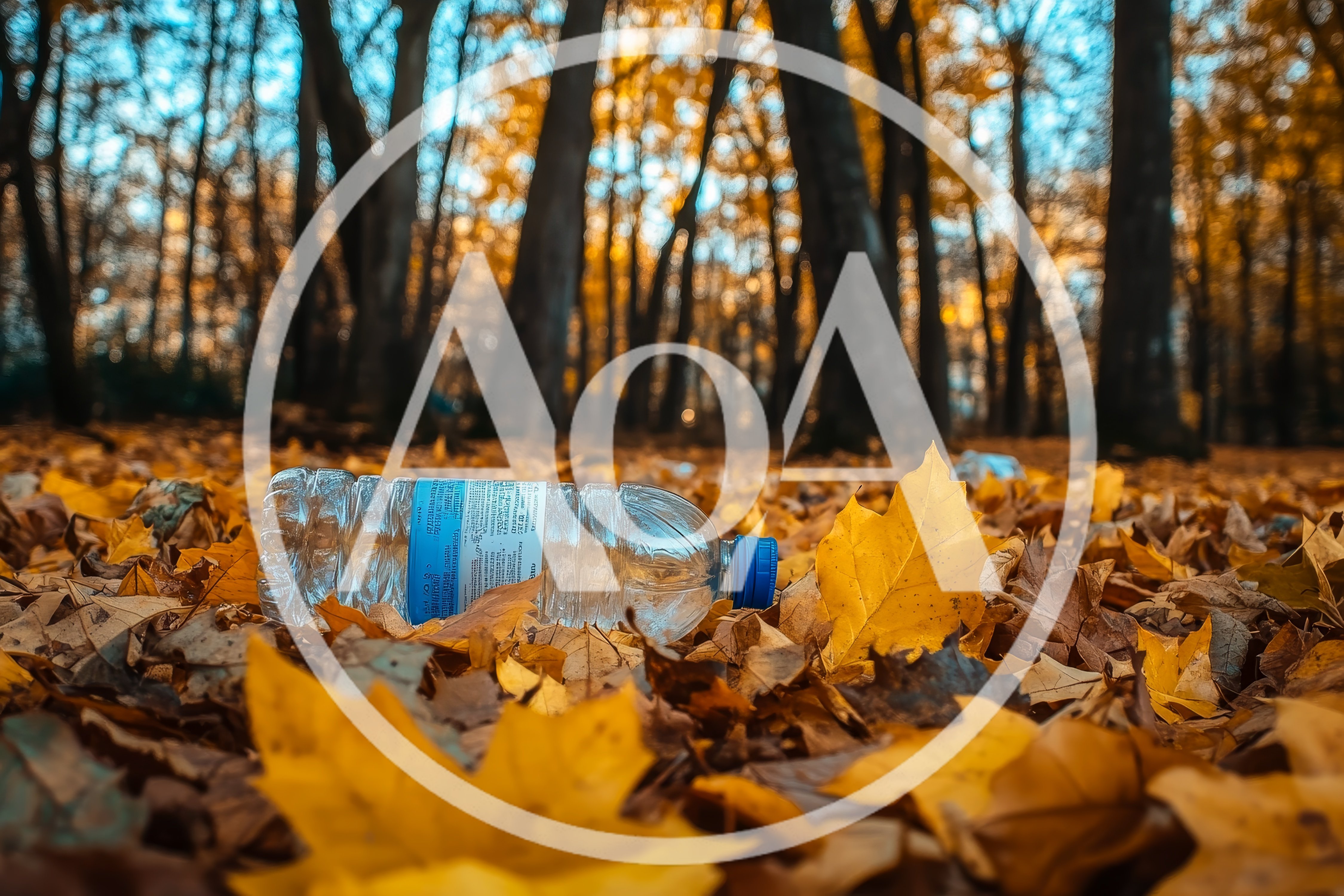 Plastic Water Bottle Littering The Forest Floor