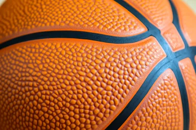 Close Up Texture Of An Orange Basketball