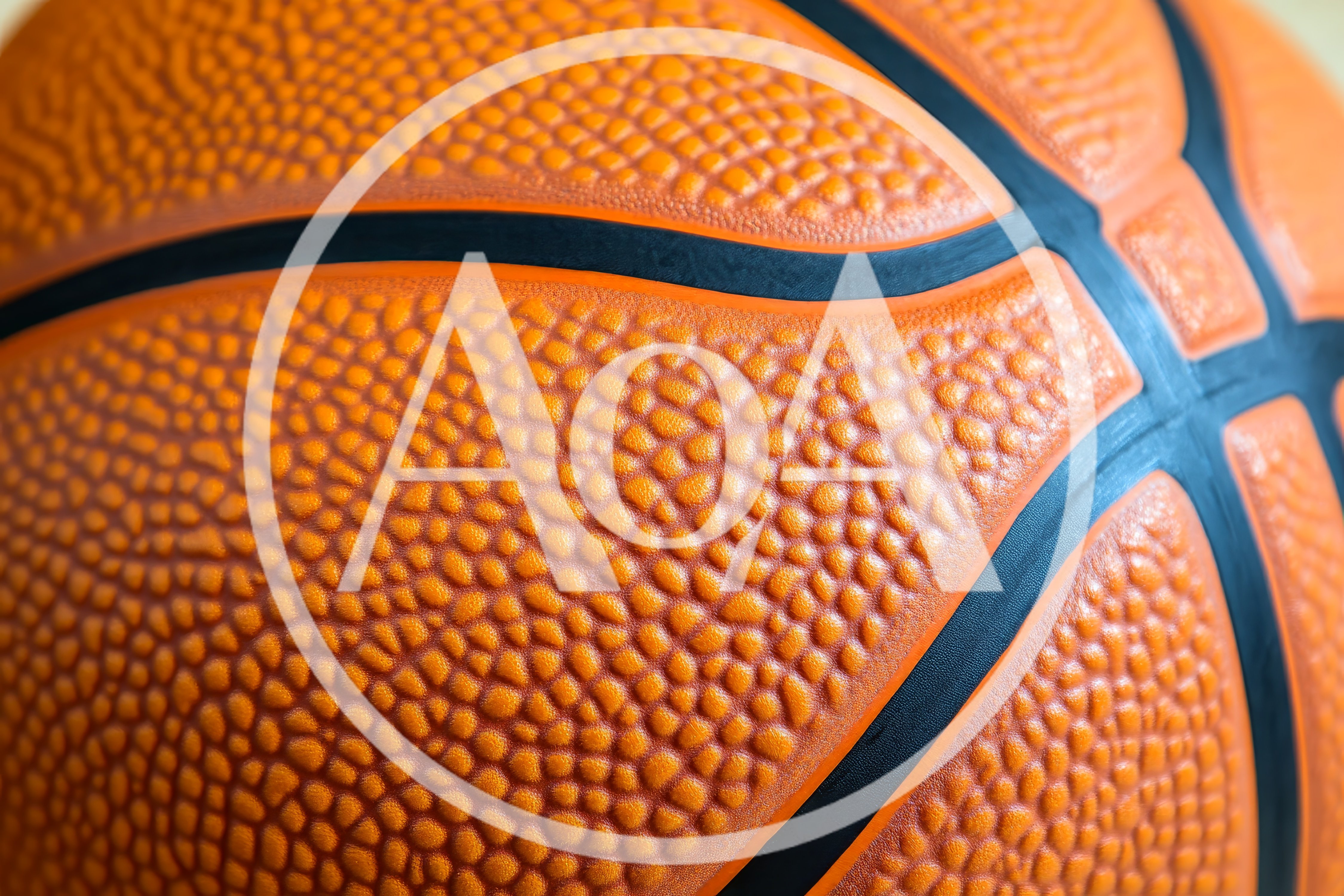 Close Up Texture Of An Orange Basketball