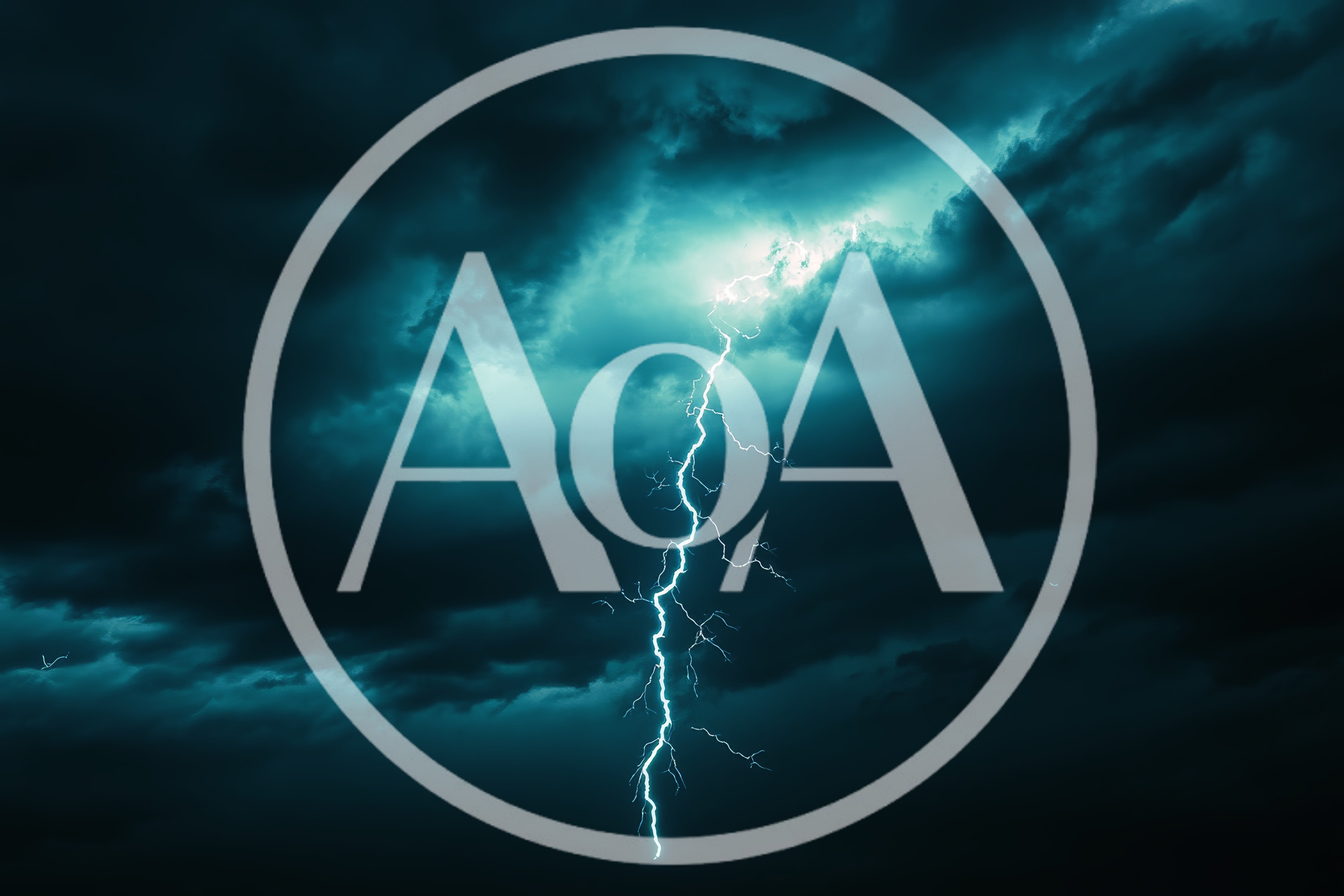 Dramatic Lightning Bolt Striking Through Dark Storm Clouds