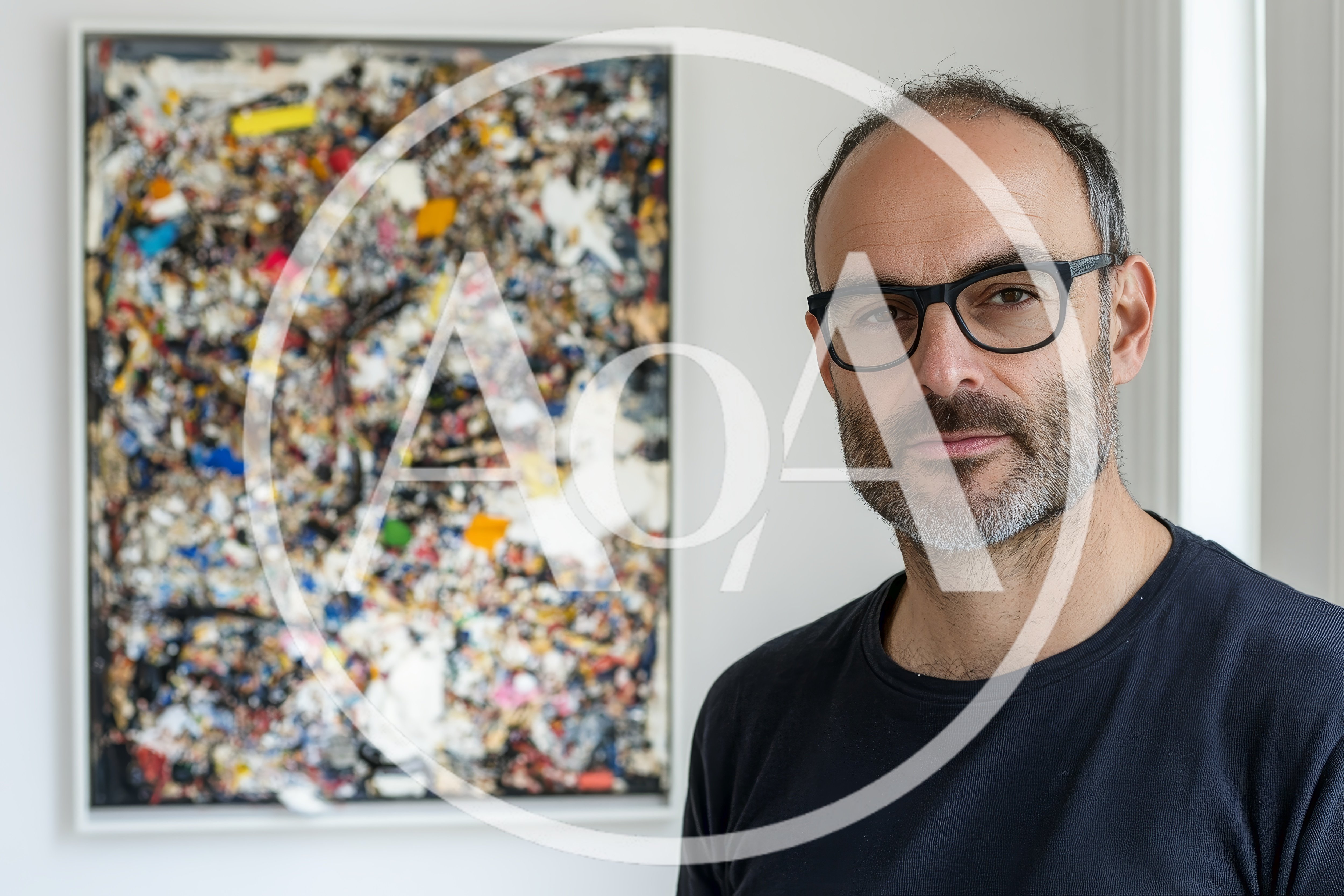 Portrait Of A Middle Aged Man With Glasses