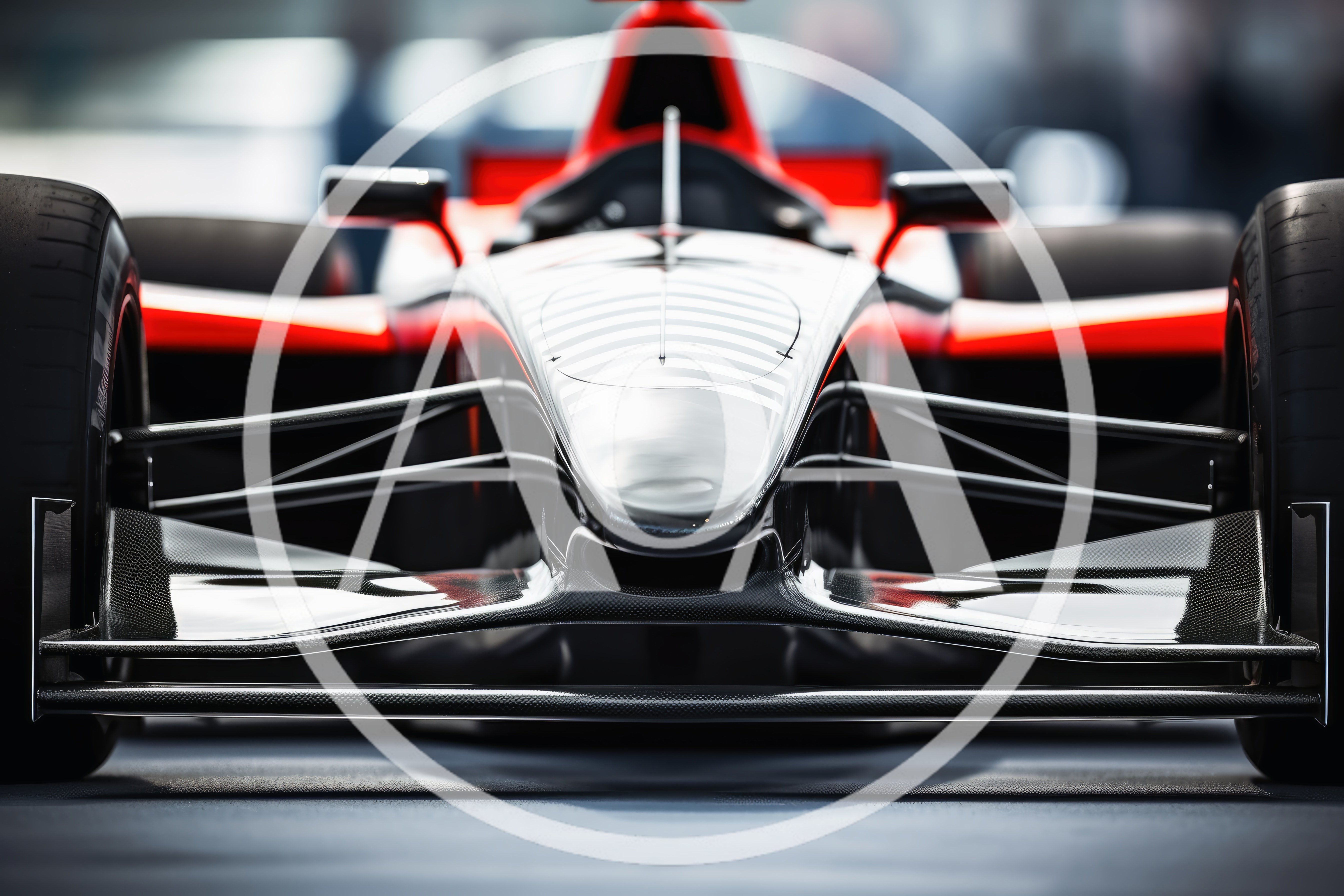 Front View Of A Modern Formula One Race Car