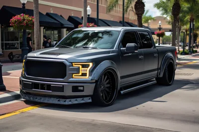 Custom Matte Grey Ford F-150 Pickup Truck