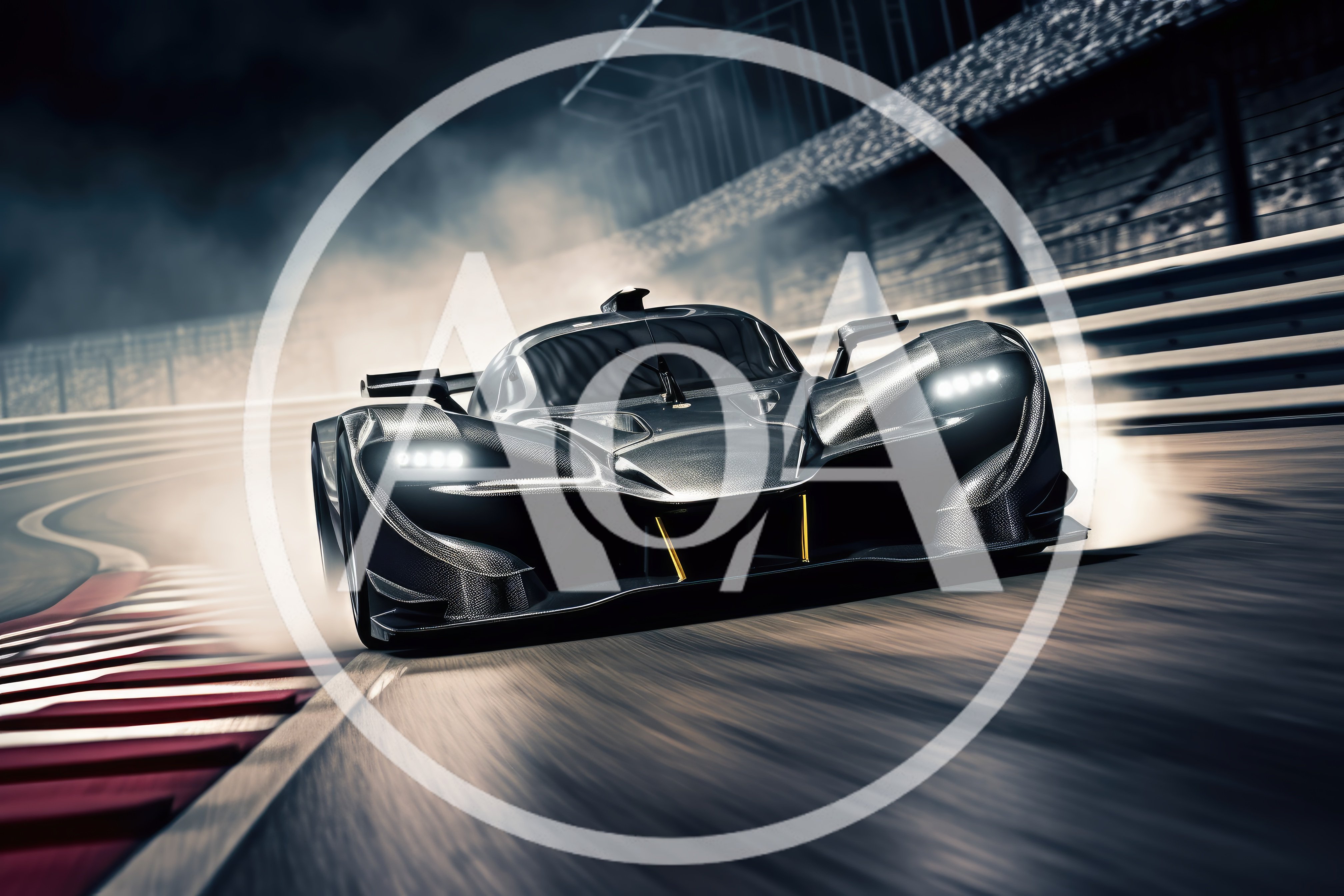 Carbon Fiber Hypercar Drifting On A Racetrack