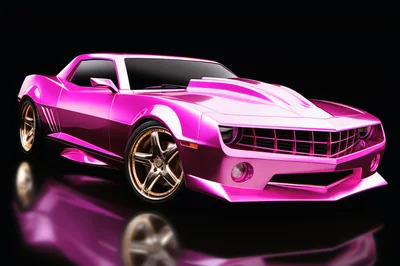 Custom Pink Chevrolet Camaro Sports Car