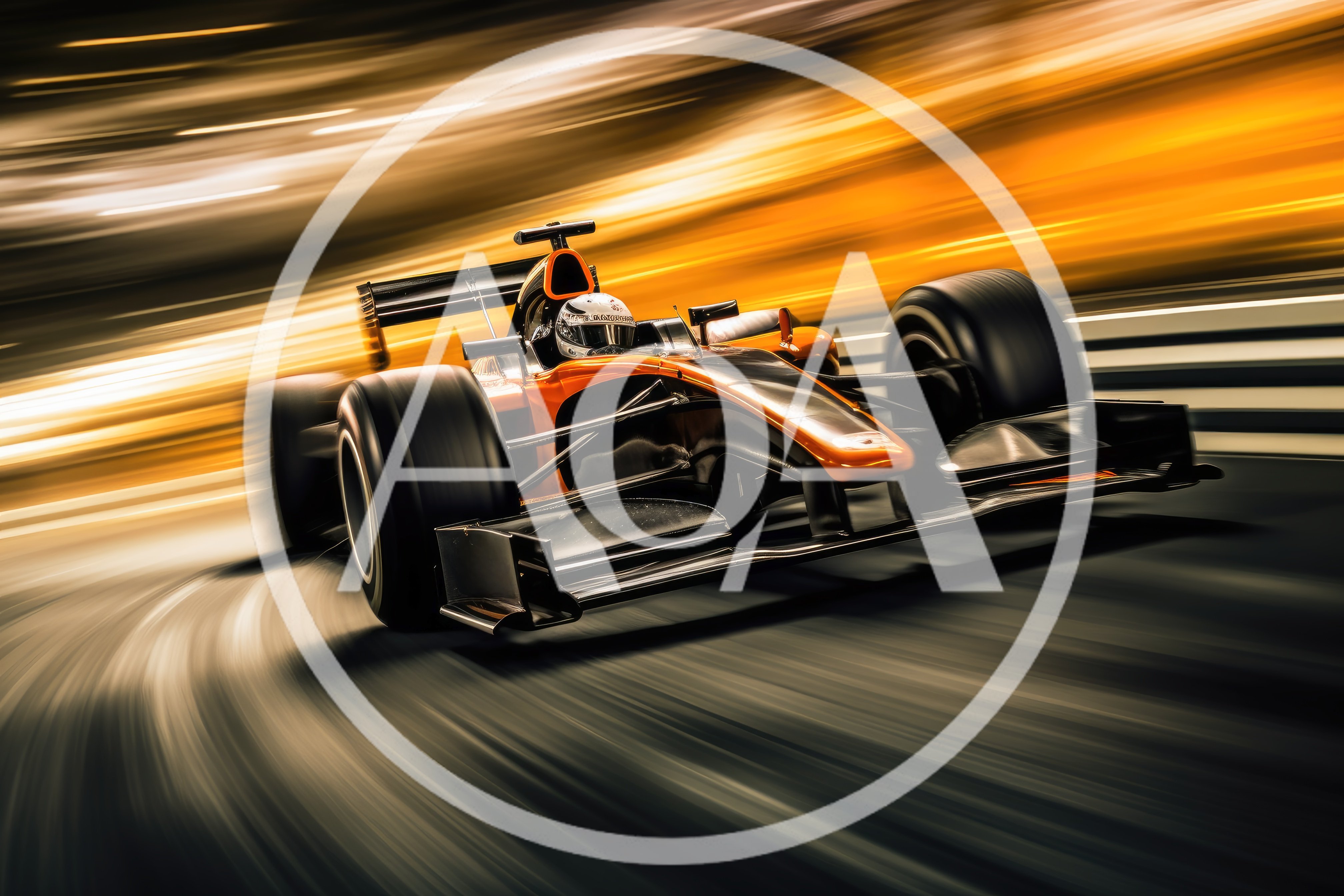 Formula One Race Car Speeding On Track
