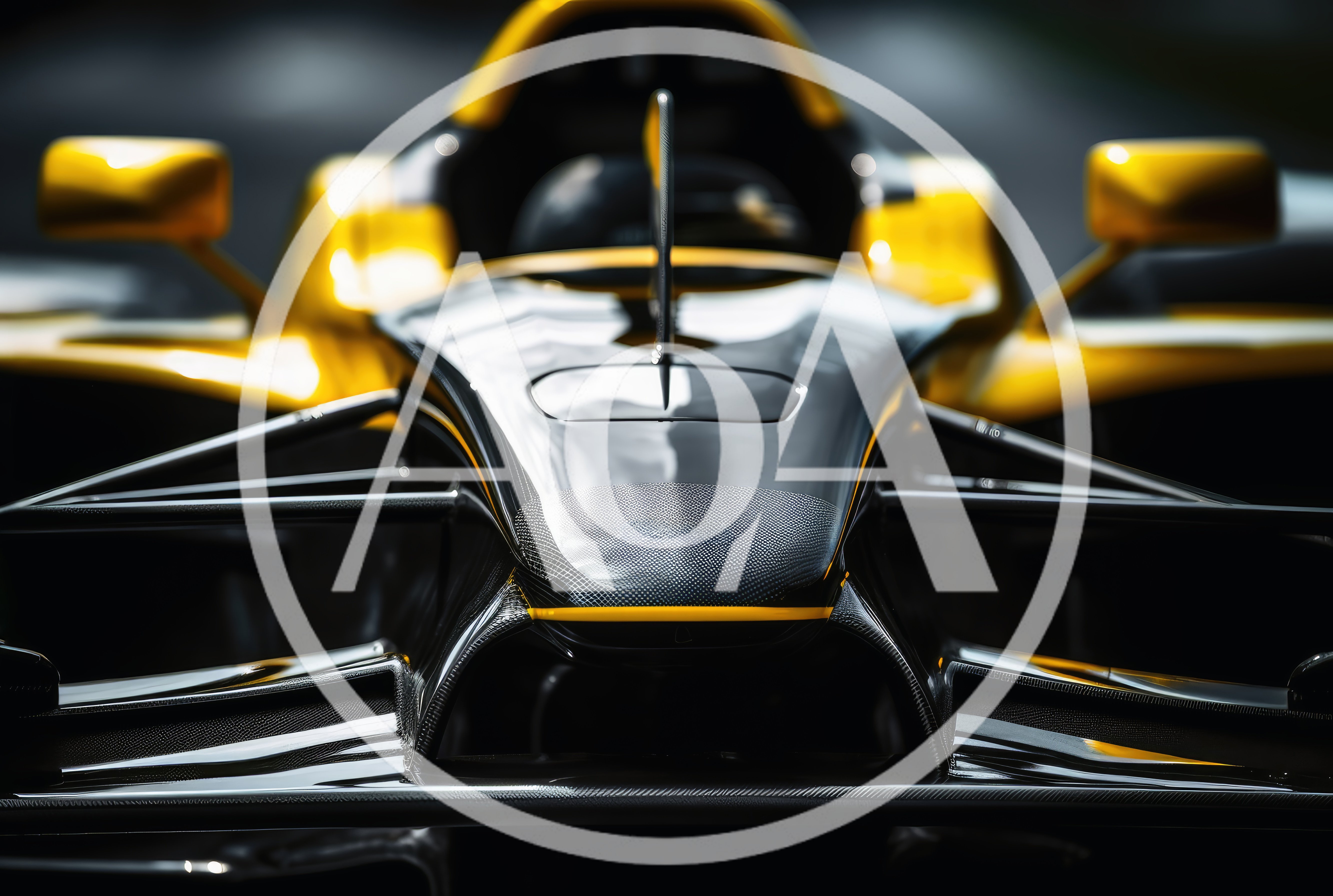Close Up Front View Of A Formula Racing Car