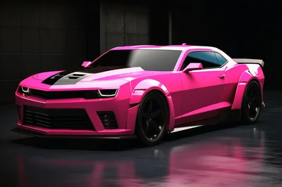 Custom Pink Chevrolet Camaro Sports Car
