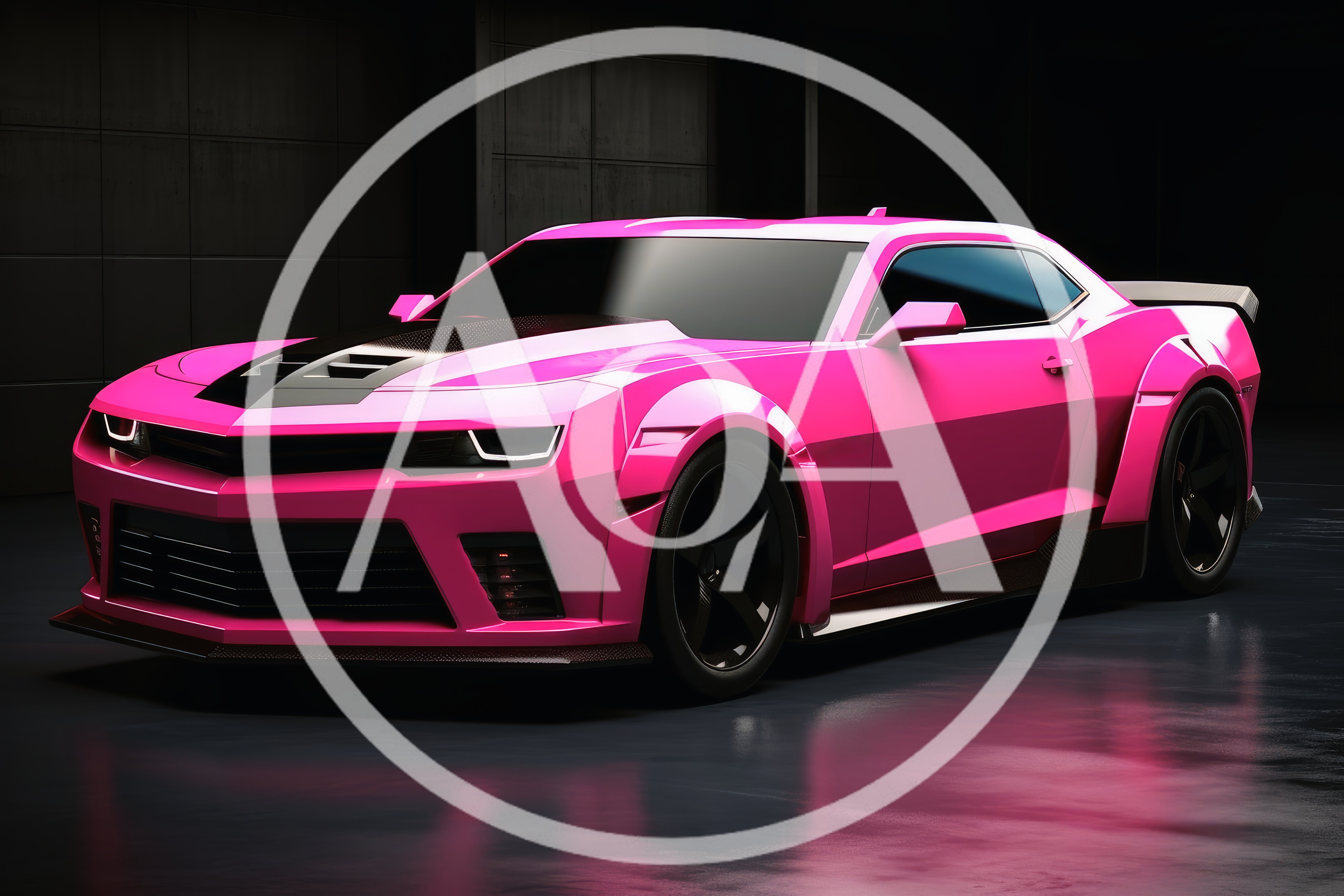 Custom Pink Chevrolet Camaro Sports Car