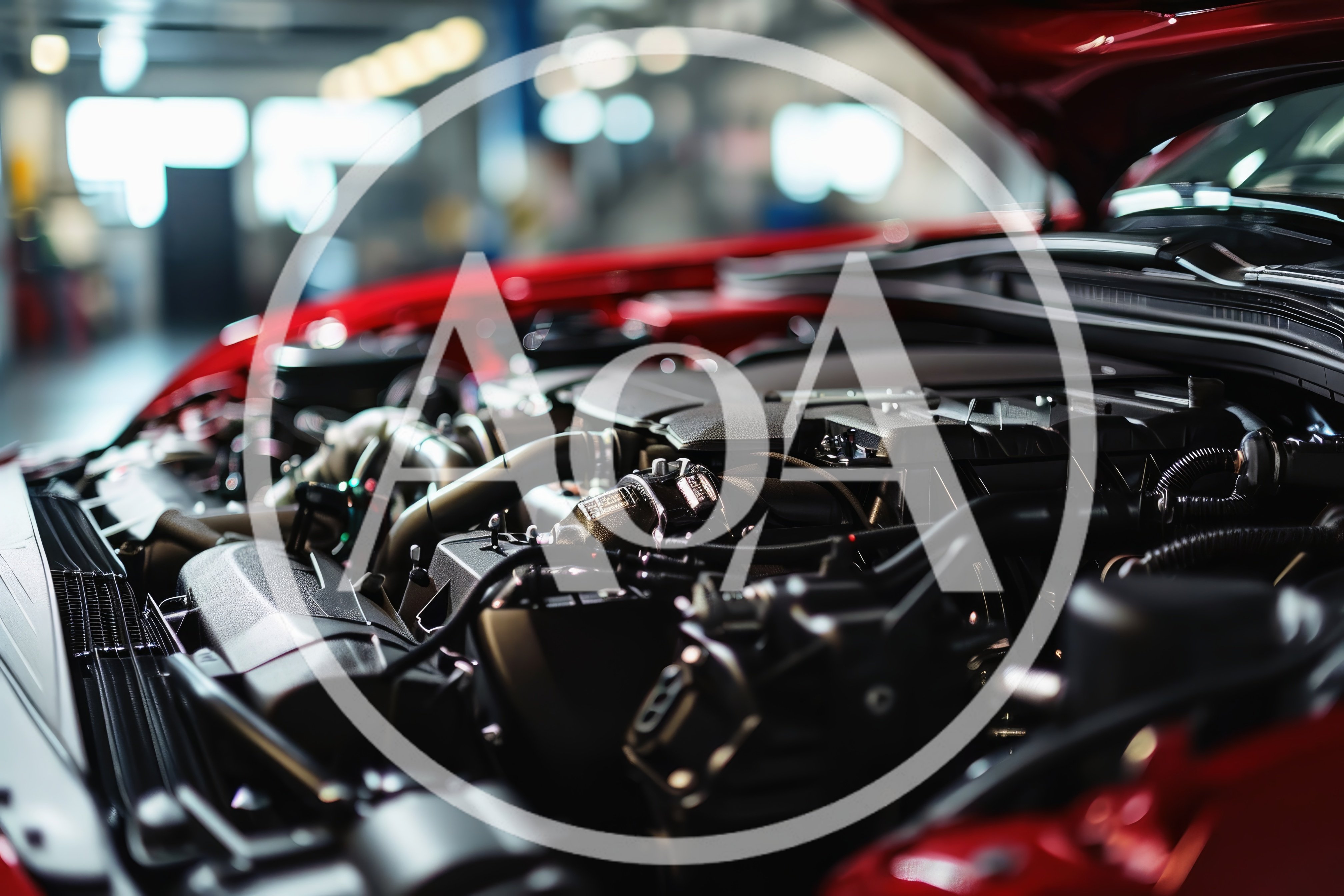 Close Up Of A Modern Car Engine Bay