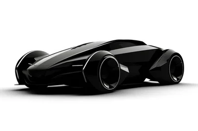 Futuristic Black Concept Sports Car Design