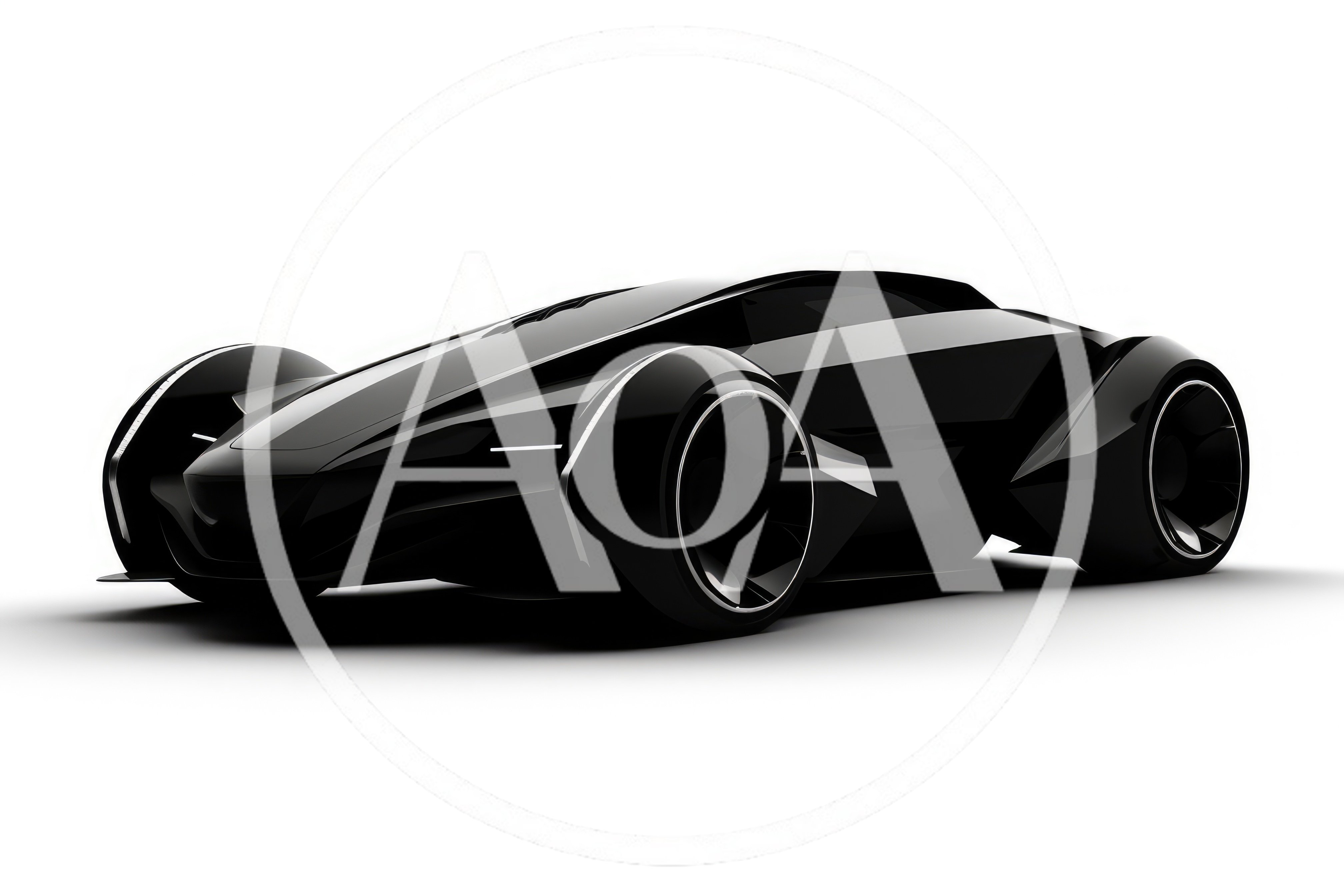 Futuristic Black Concept Sports Car Design