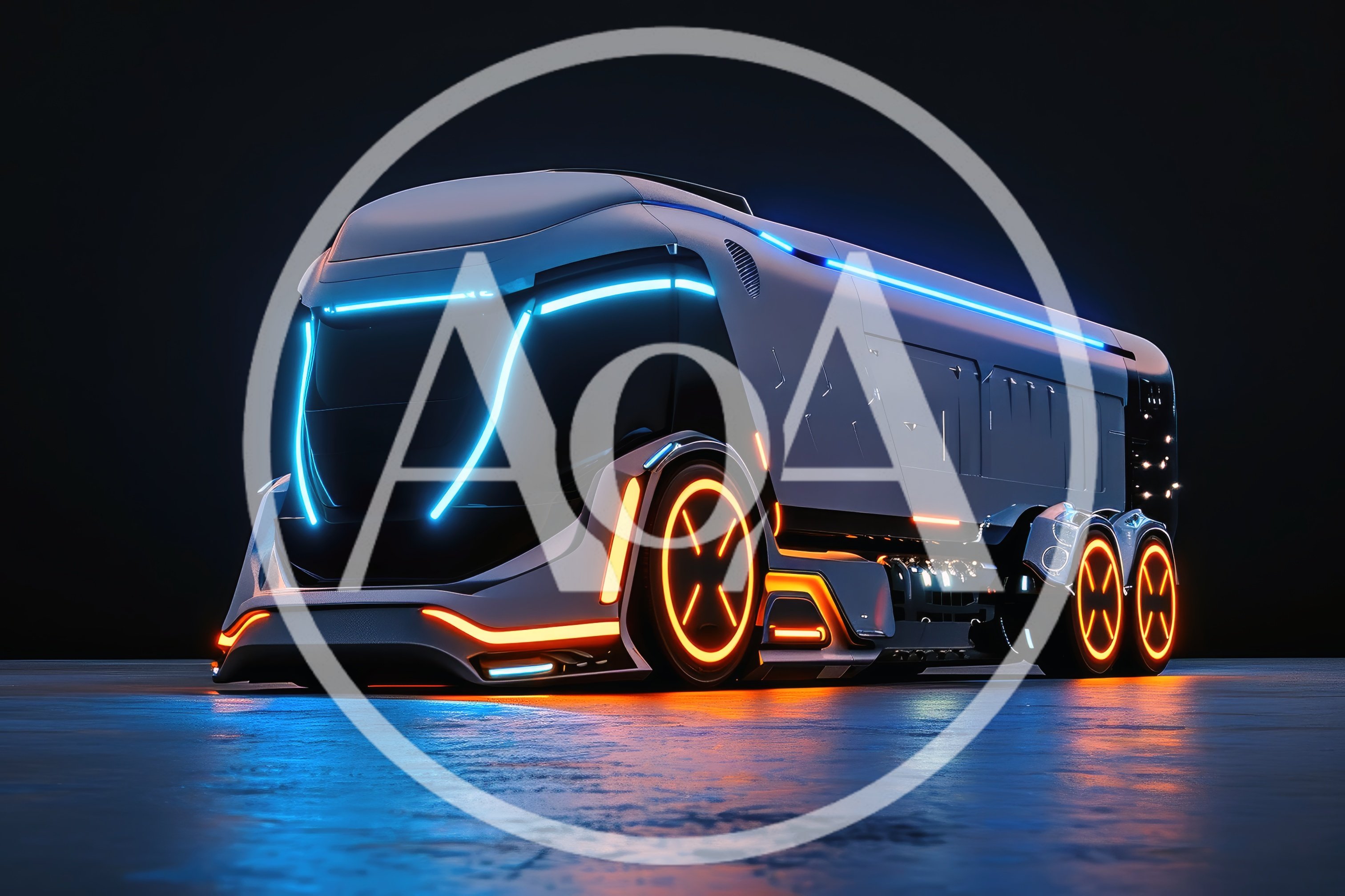 Futuristic Autonomous Electric Semi Truck Concept