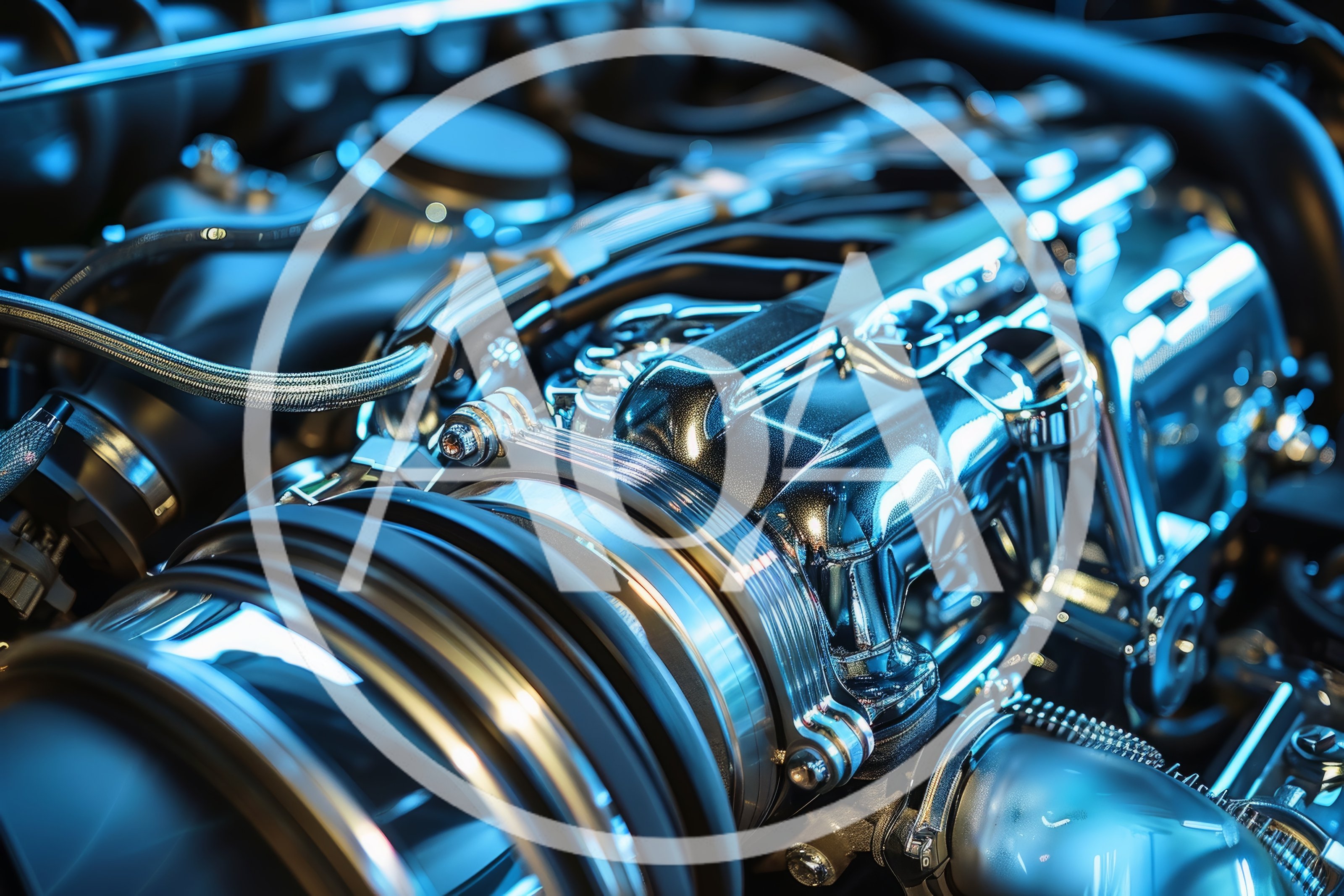 Close Up Of A High Performance Car Engine