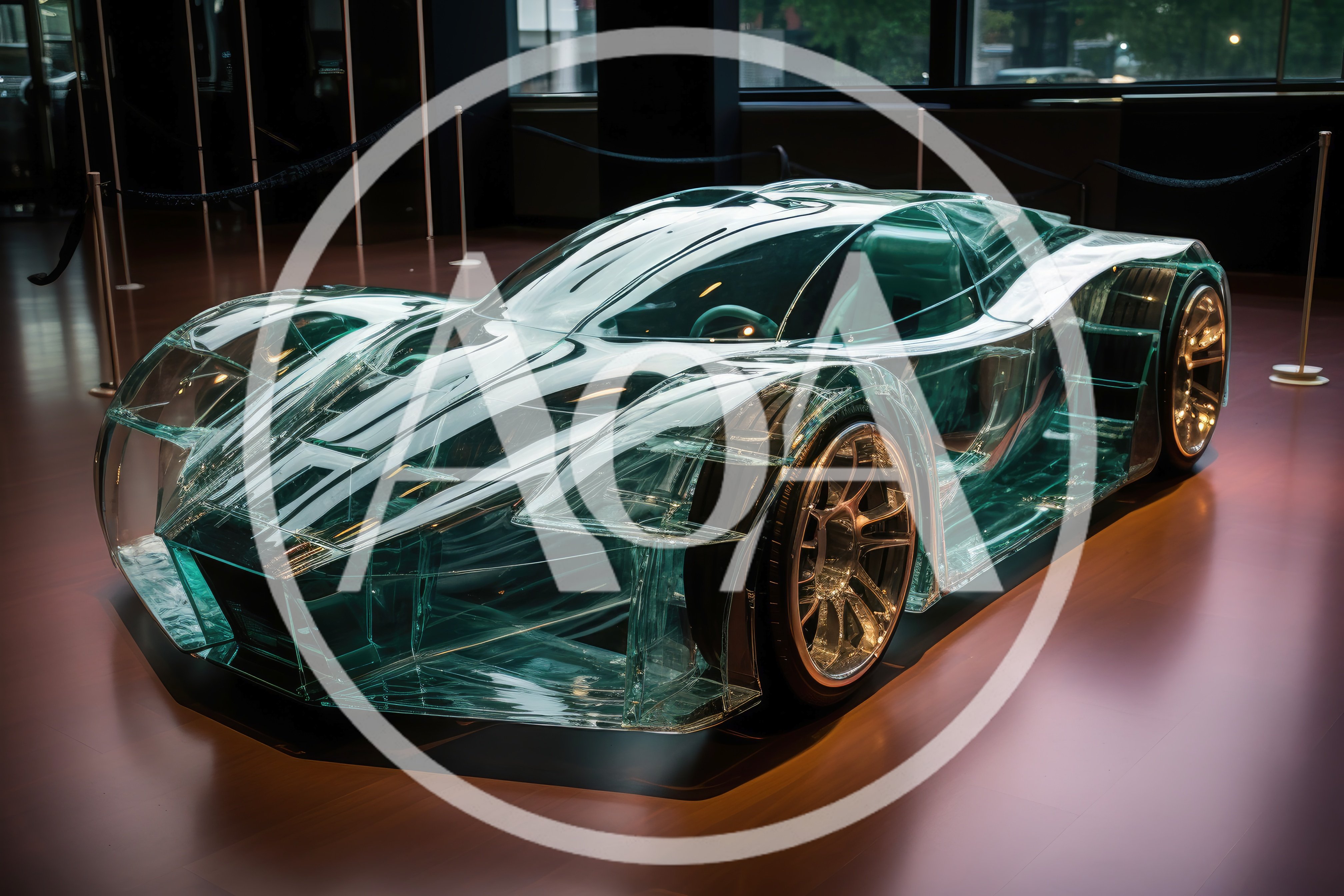 Transparent Glass Concept Supercar Displayed In Museum