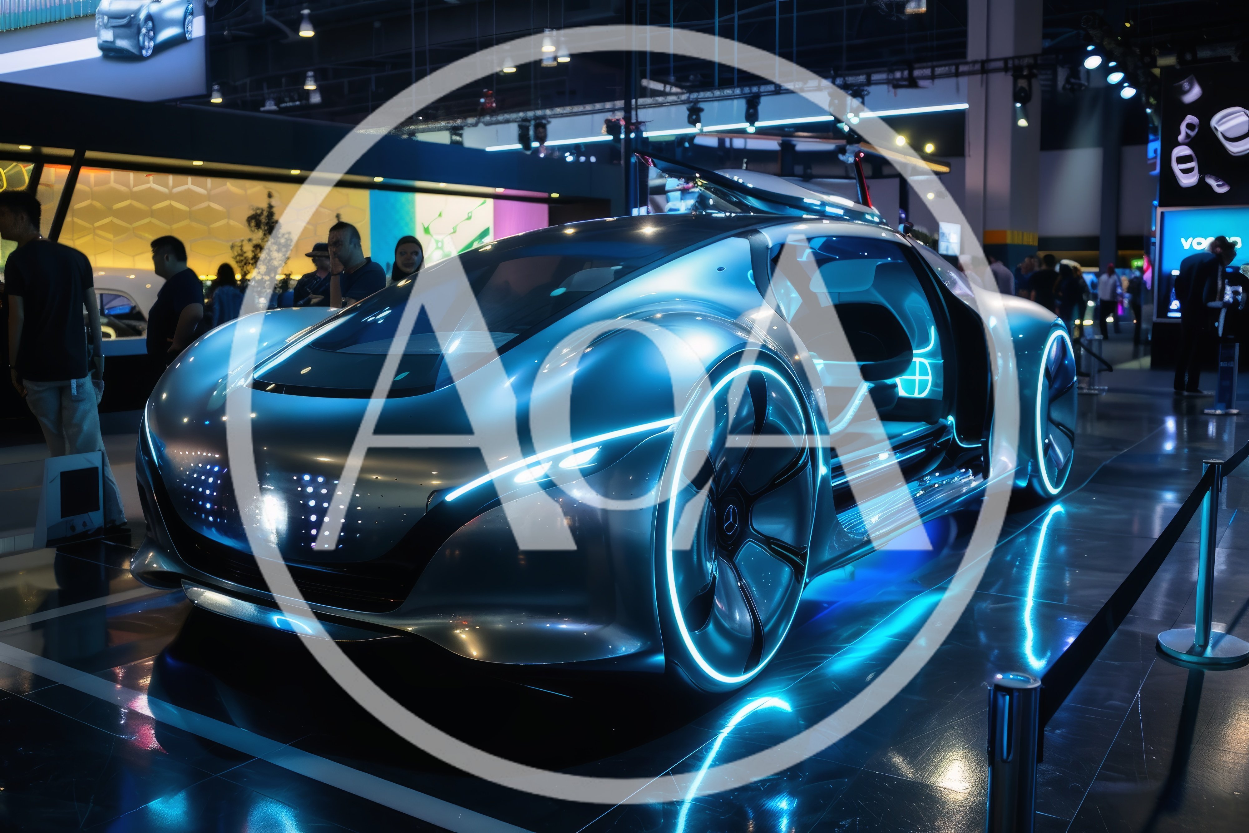 Futuristic Mercedes Benz Concept Car On Display
