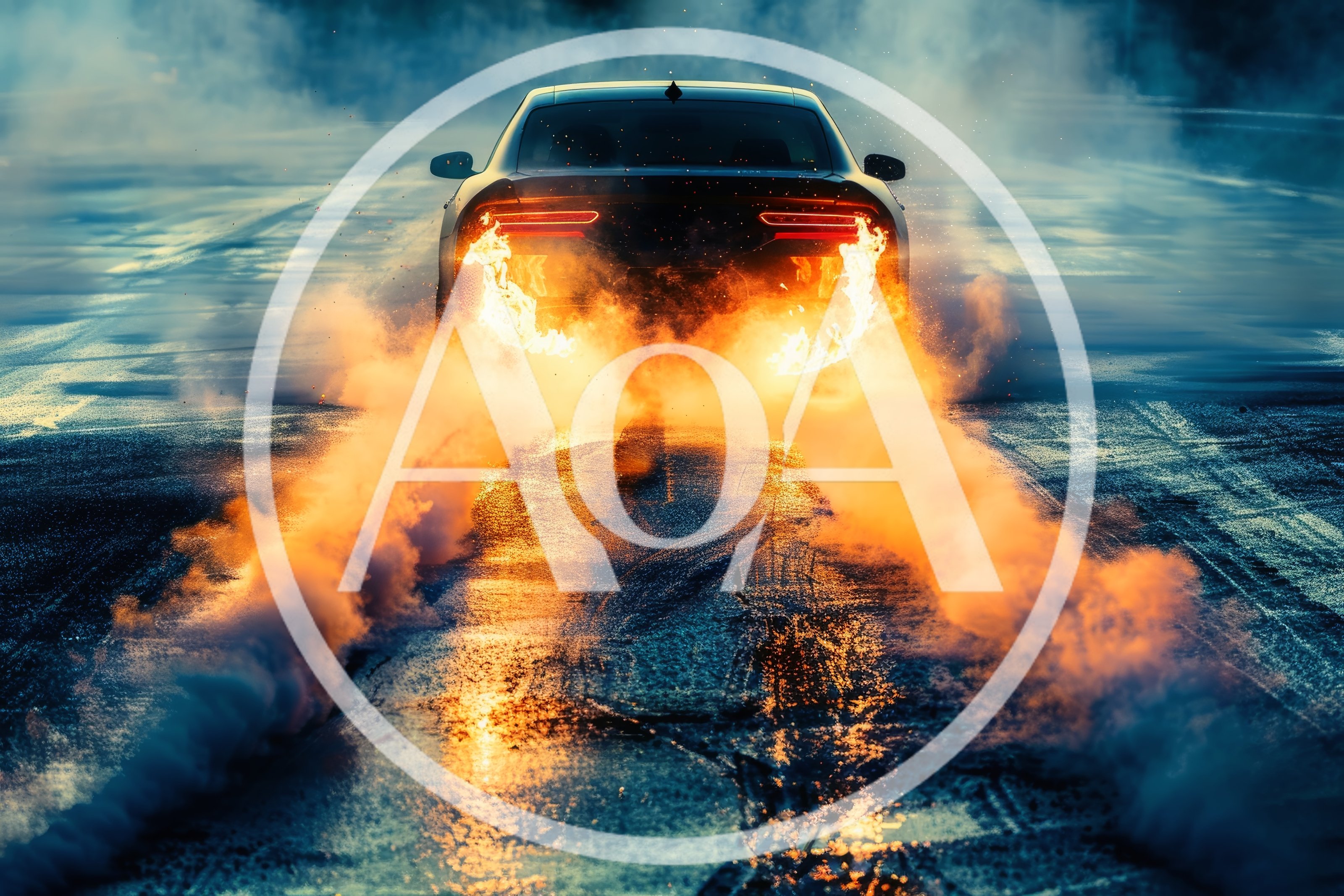 Sports Car Performing A High Speed Burnout