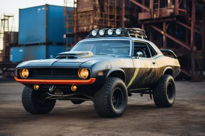 Custom Off-Road Chevrolet Camaro In Industrial Setting