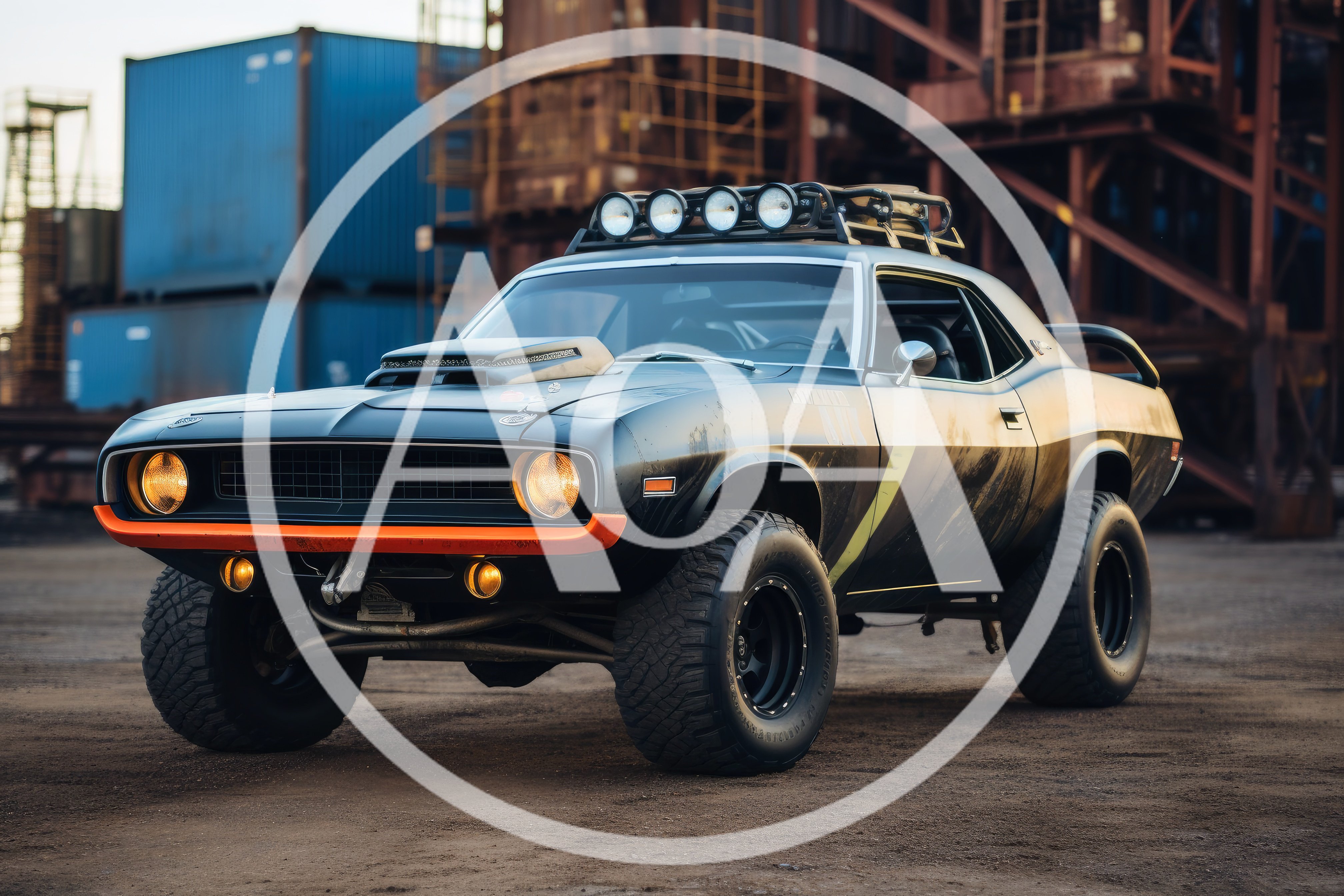 Custom Off-Road Chevrolet Camaro In Industrial Setting