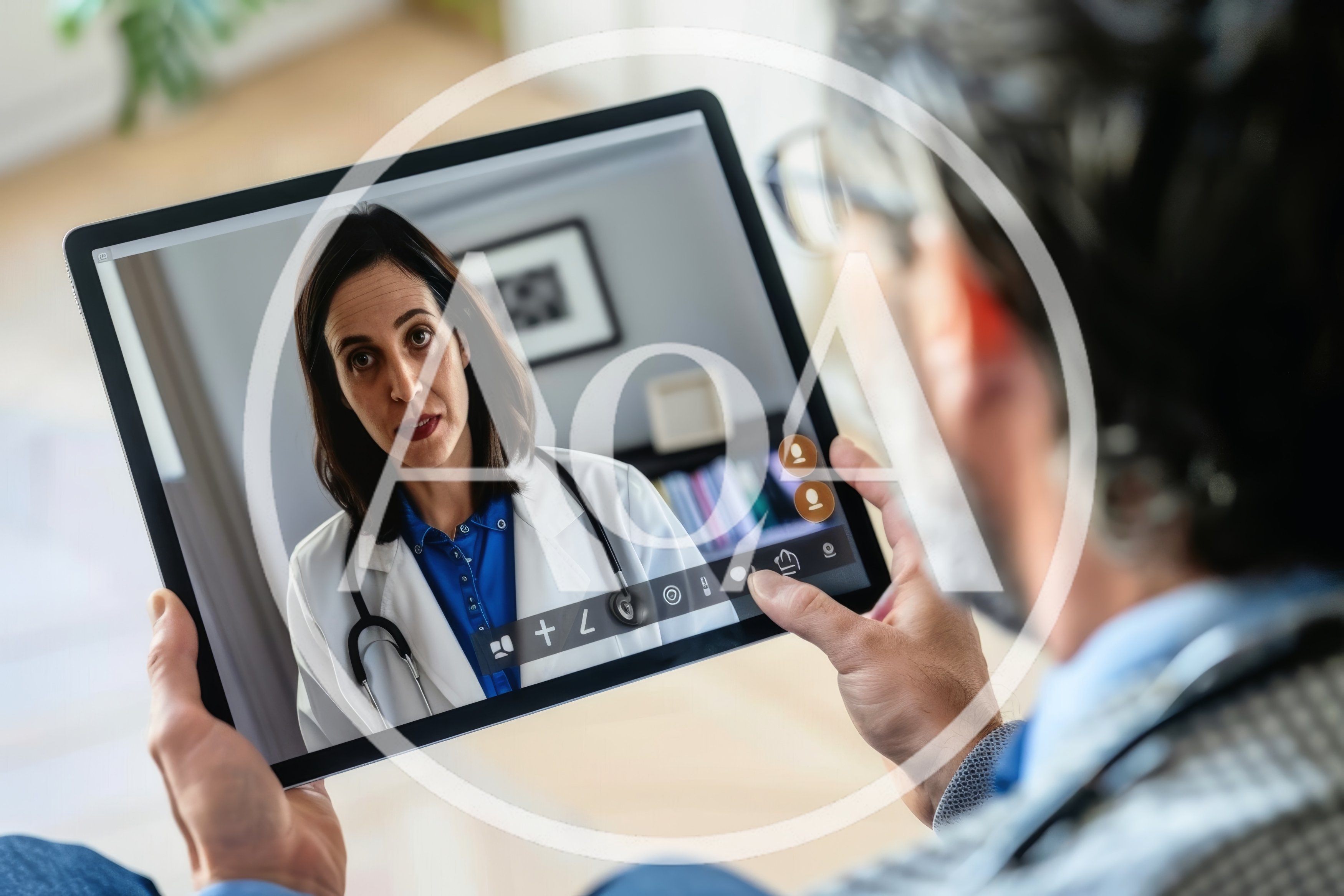 Doctor Participating In A Virtual Telemedicine Consultation
