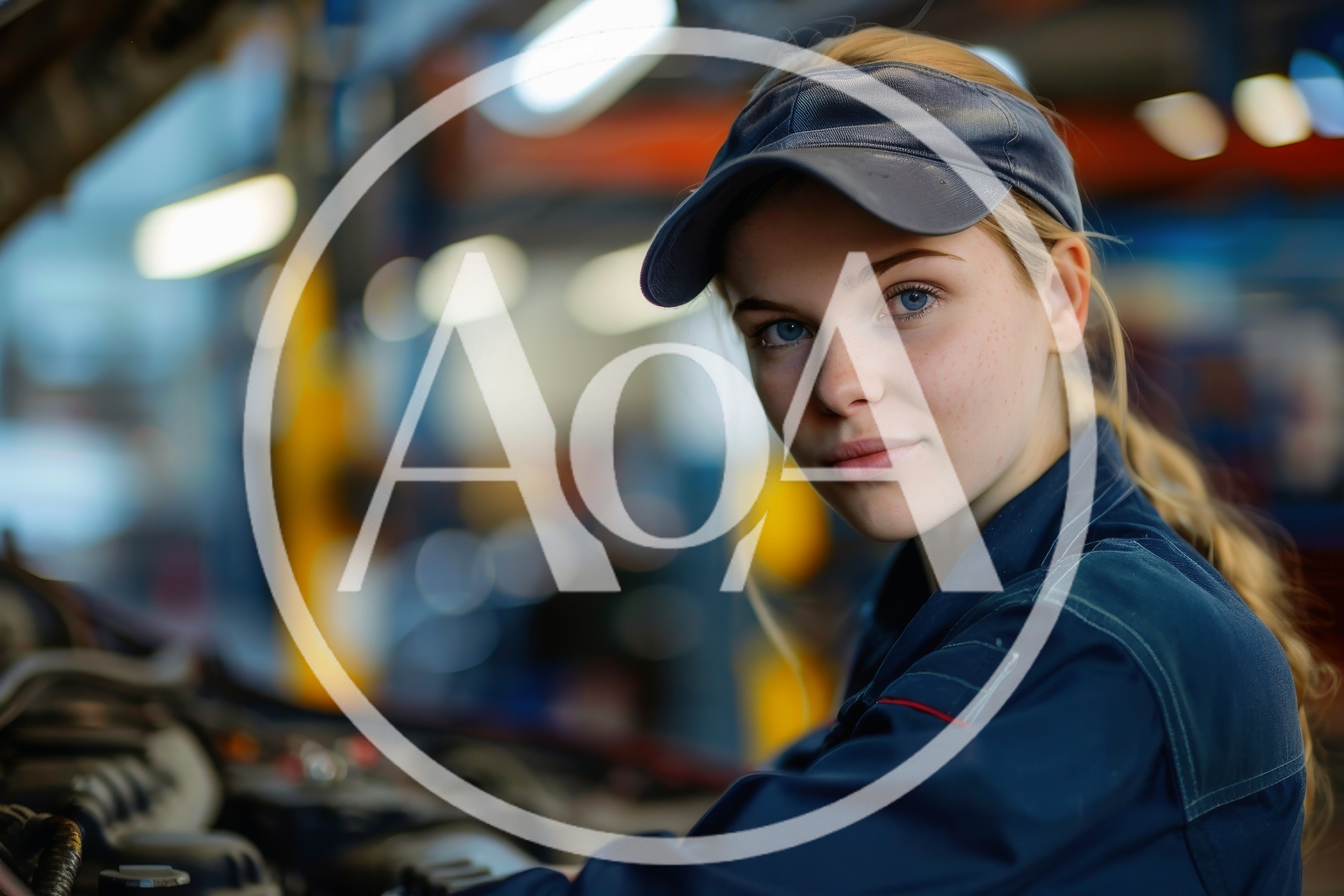 Young Female Mechanic Working In An Auto Repair Shop