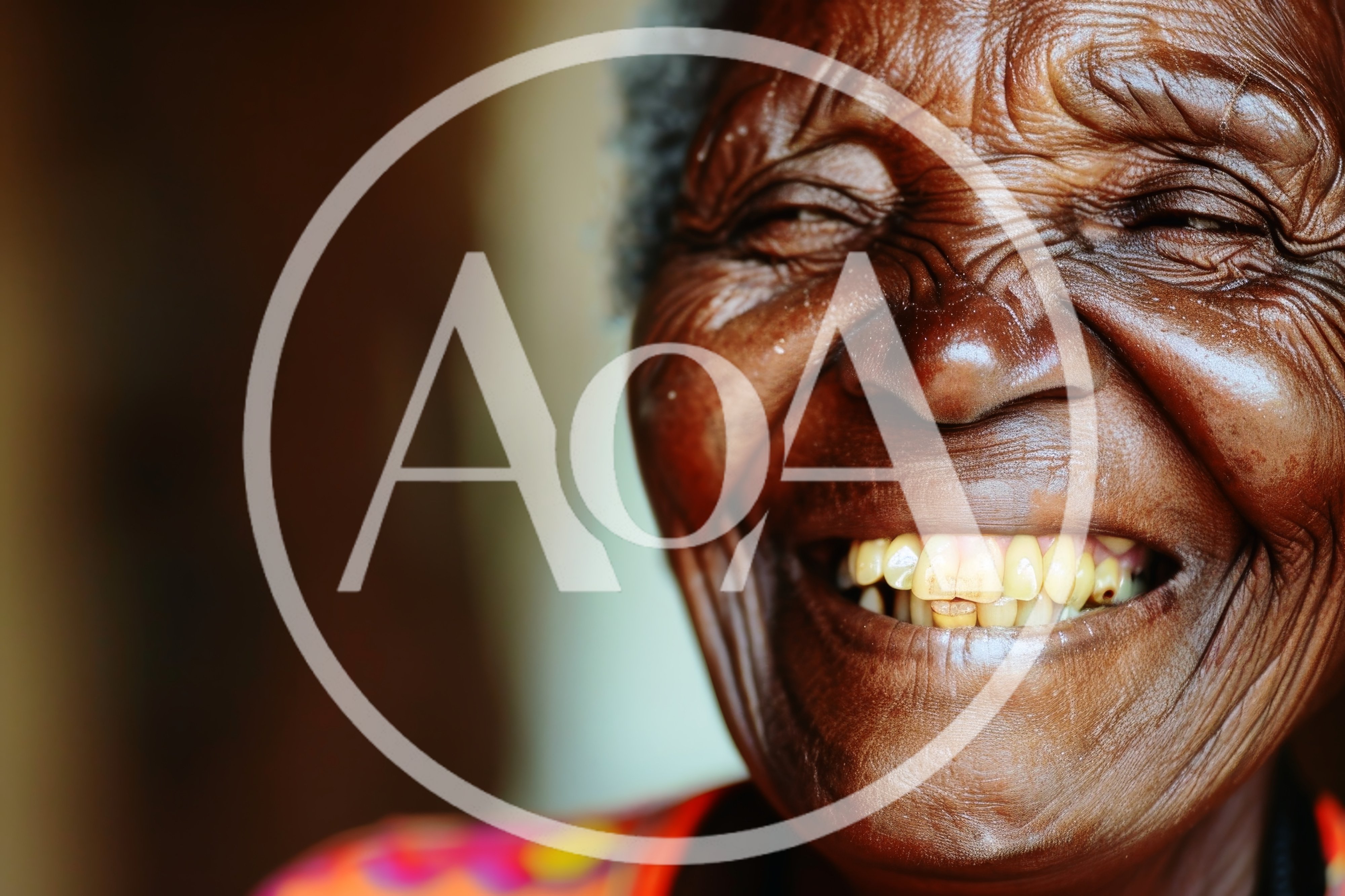Portrait Of An Elderly African Woman Smiling