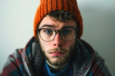 Portrait Of A Young Man Wearing A Beanie