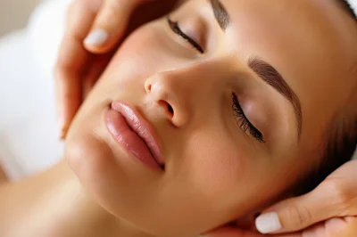 Woman Receiving A Relaxing Facial Massage At A Spa