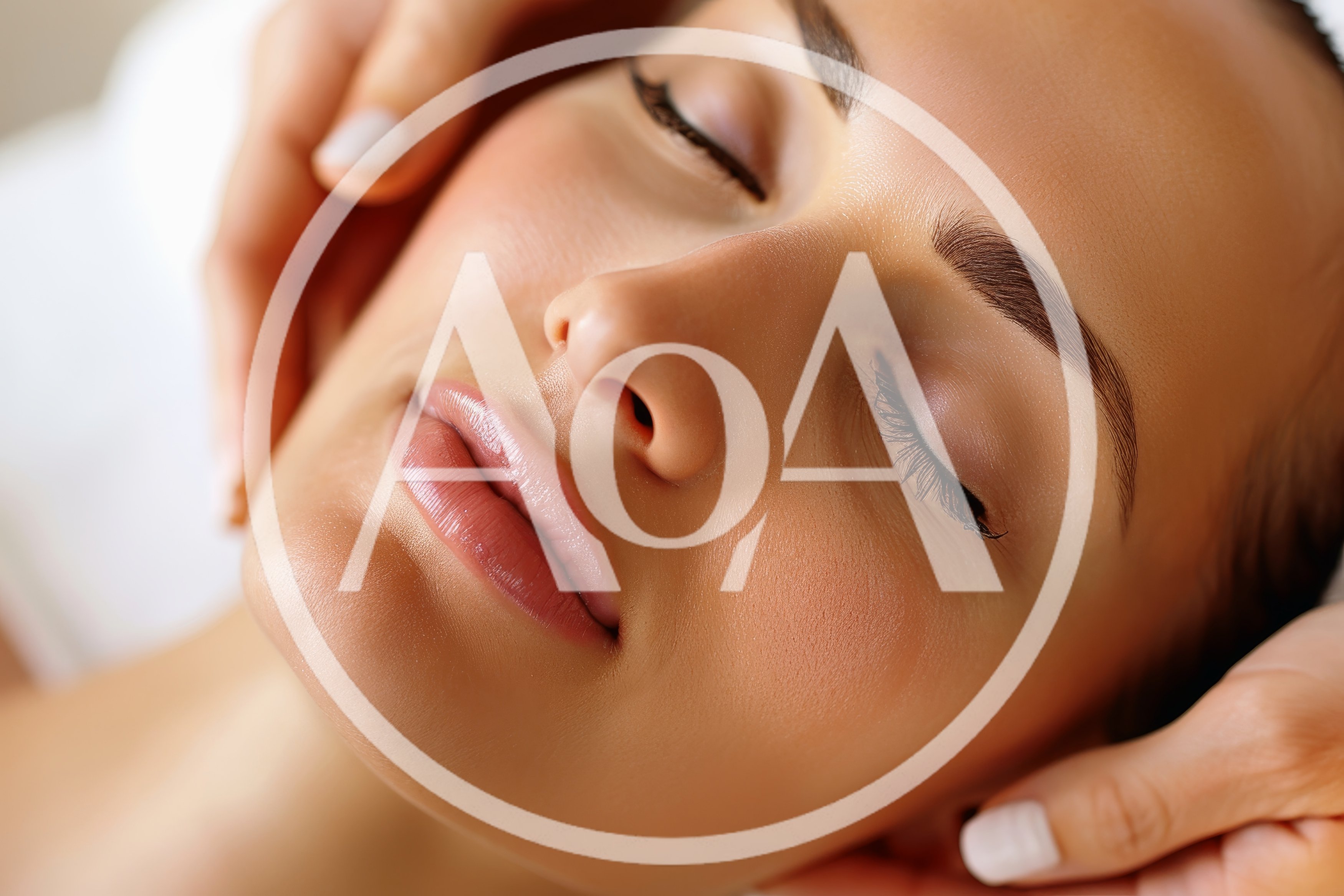 Woman Receiving A Relaxing Facial Massage At A Spa