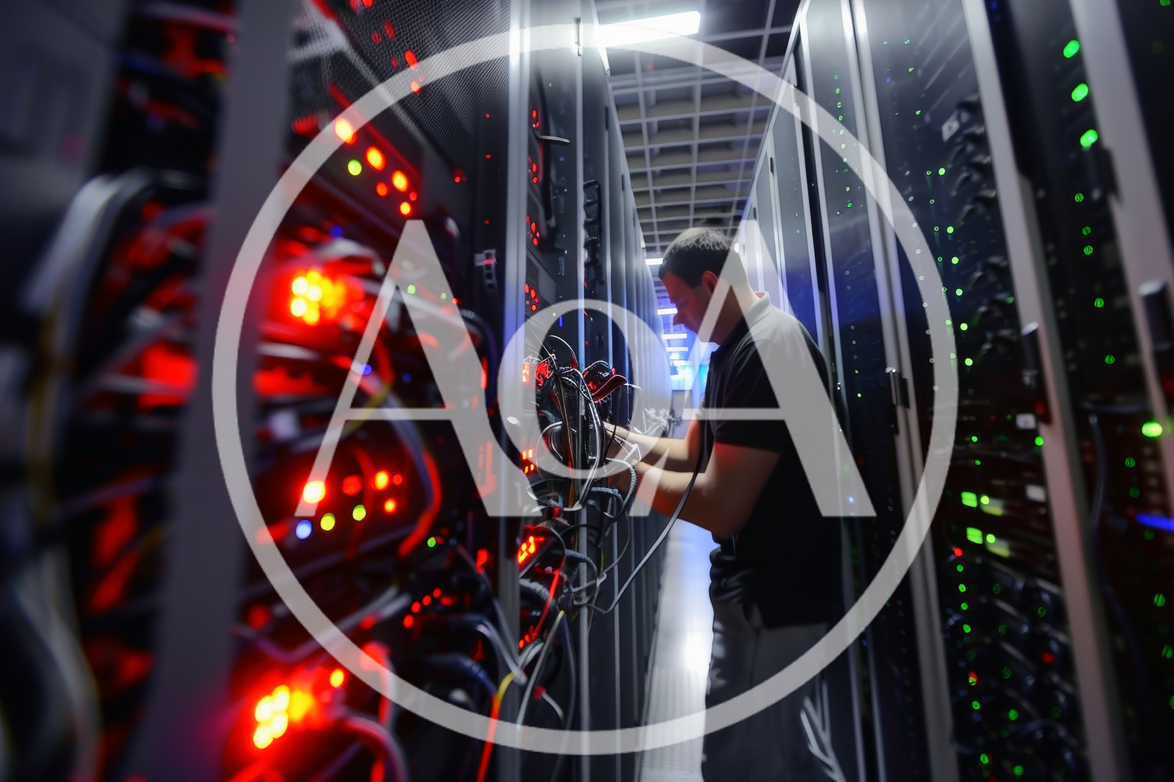 IT Technician Working In A Modern Data Center