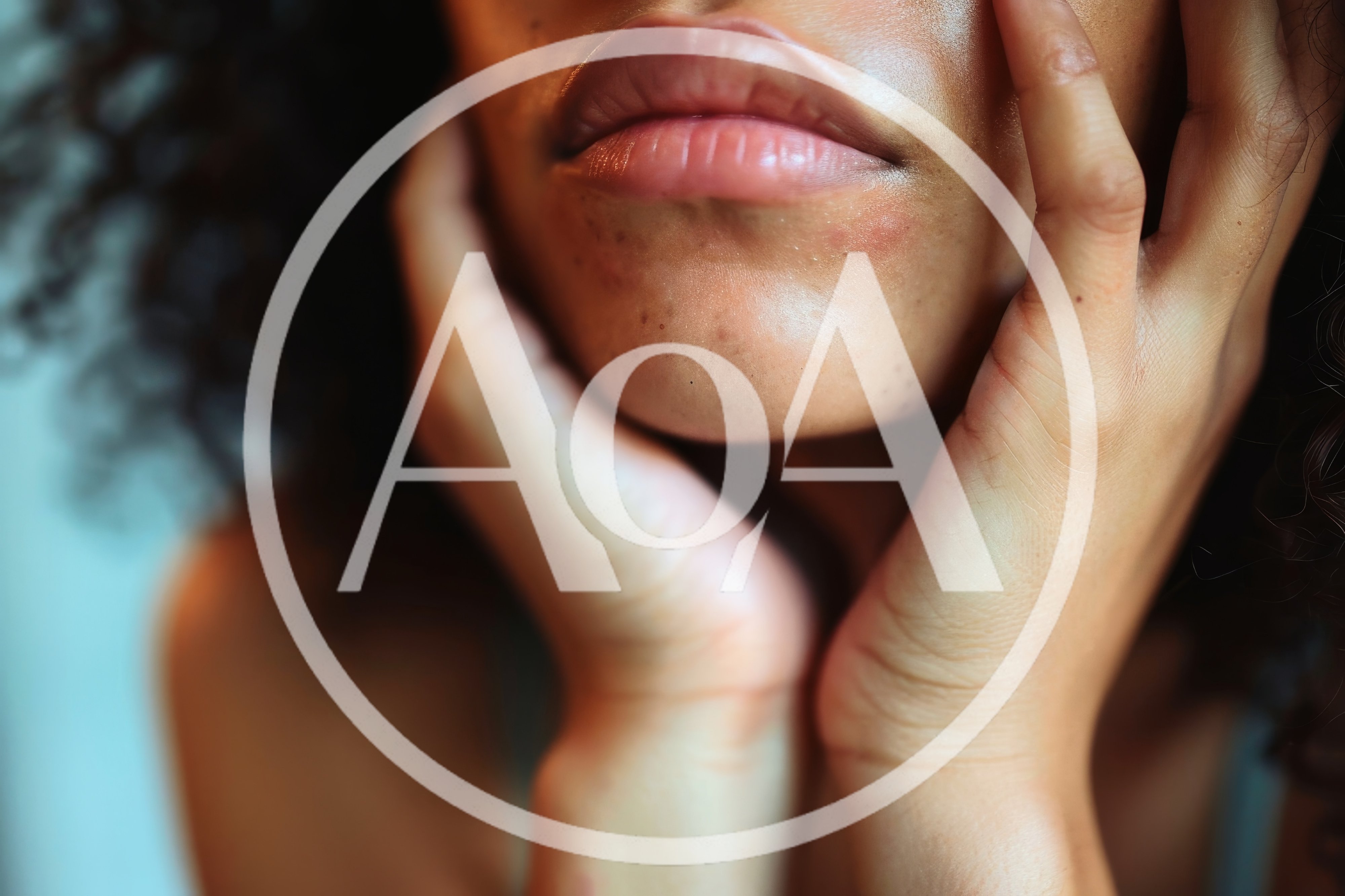 Close Up Of A Woman Touching Her Chin